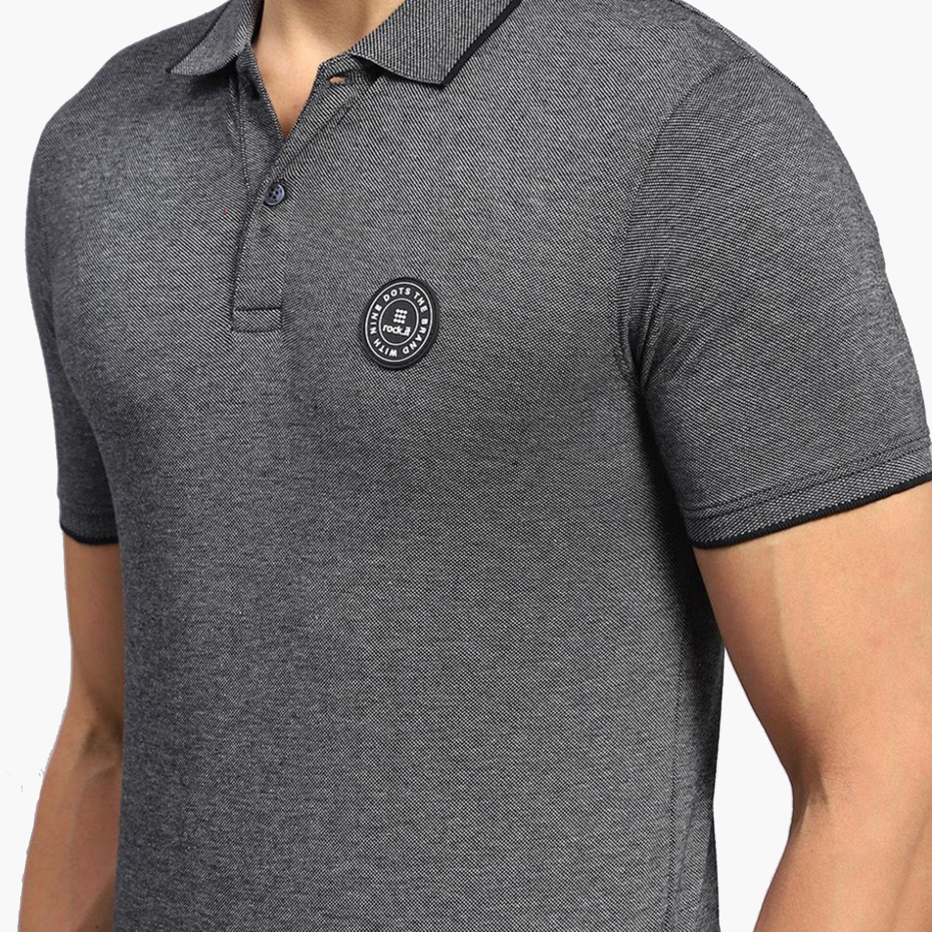 Rock.it X Styli Men Grey Cotton Blend Polo TShirt-men-clothing-tshirtsandpolos-tshirts-image-6
