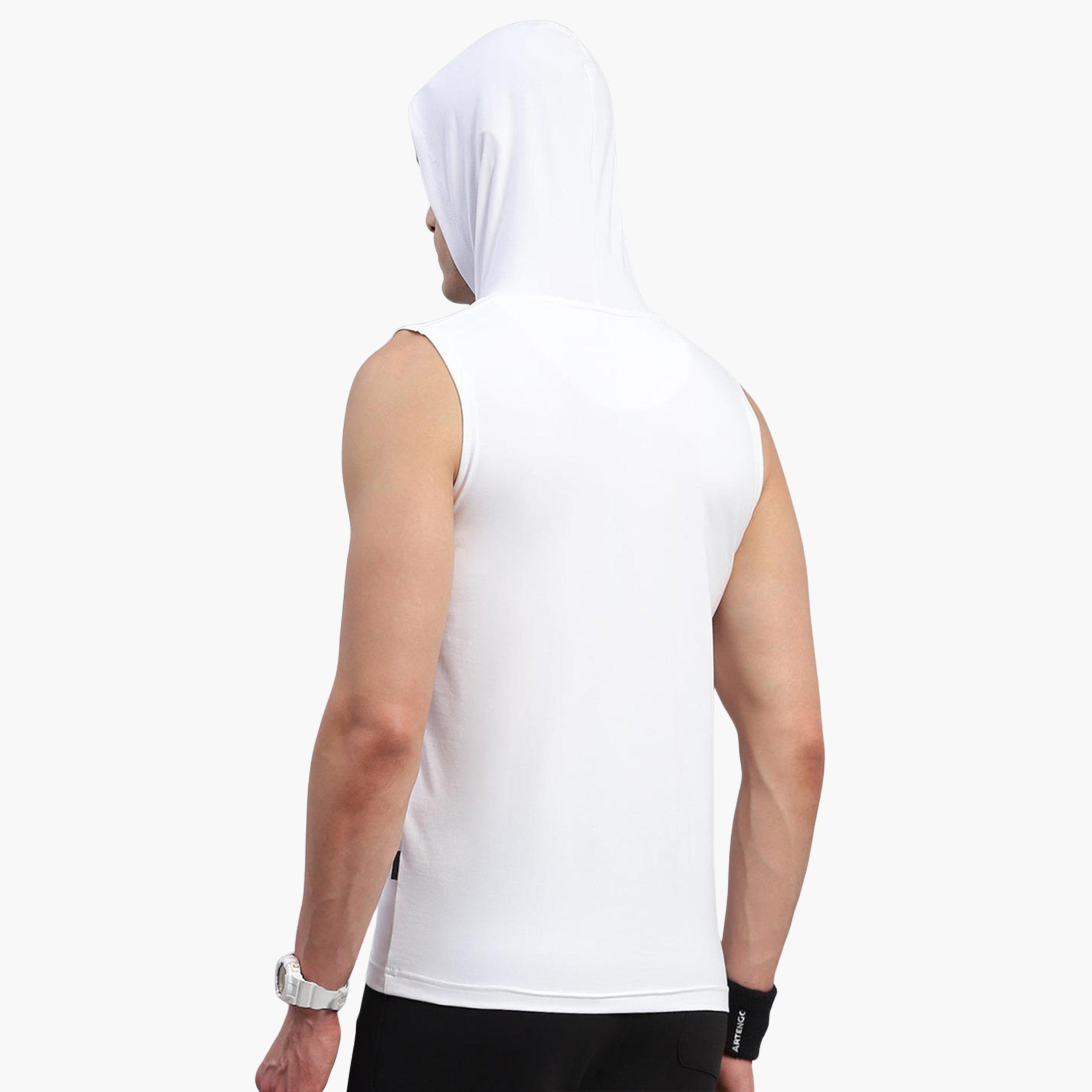 روك.ات ×ستايلي- تي شيرت رجالي أبيض بغطاء رأس وبدون أكمام ومقاس عادي-men-clothing-tshirtsandpolos-tshirts-image-7