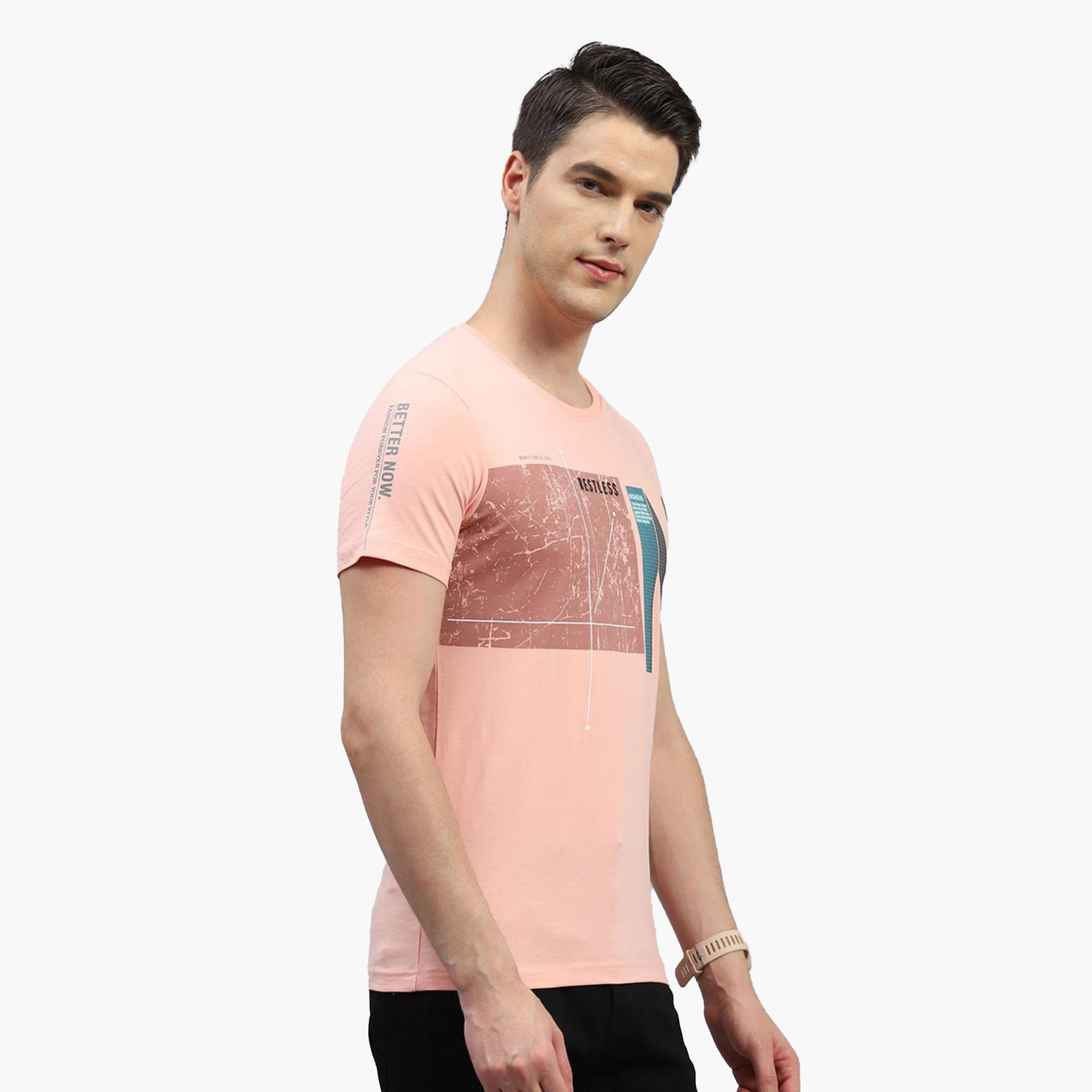 مونت كارلو × ستايلي-  تي شيرت رجالي وردي مطبوع - كاجوال ومريح-men-clothing-tshirtsandpolos-tshirts-image-3