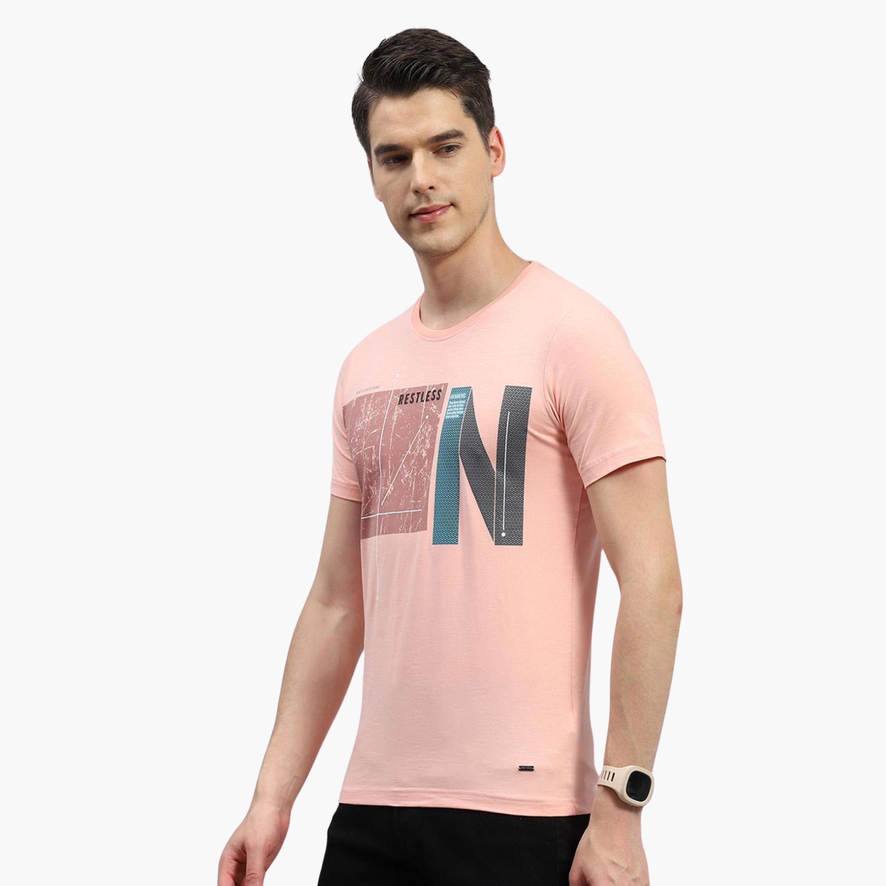 مونت كارلو × ستايلي-  تي شيرت رجالي وردي مطبوع - كاجوال ومريح-men-clothing-tshirtsandpolos-tshirts-image-5
