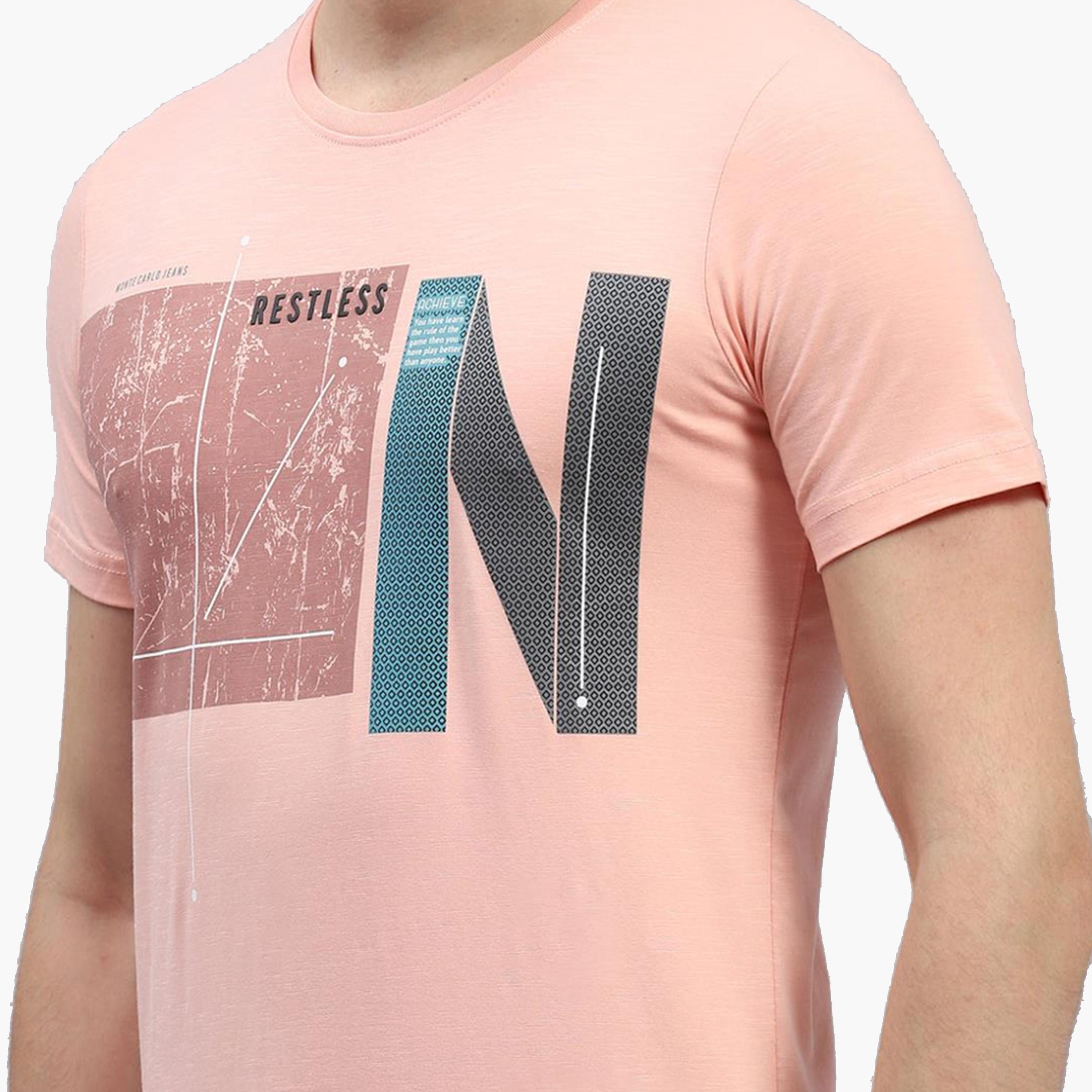 مونت كارلو × ستايلي-  تي شيرت رجالي وردي مطبوع - كاجوال ومريح-men-clothing-tshirtsandpolos-tshirts-image-6