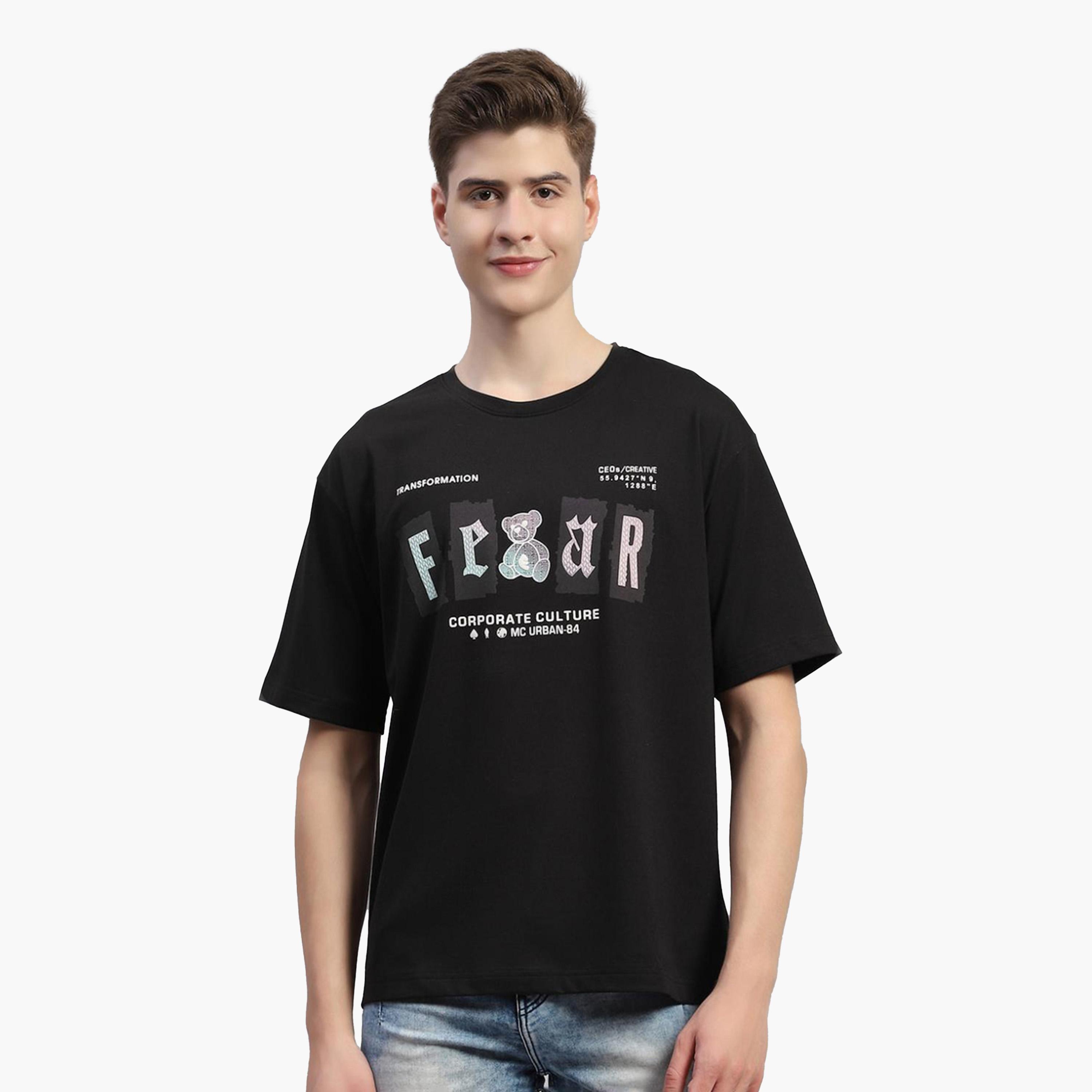 Monte Carlo X Styli Men Printed Black Round Neck Half Sleeve Regular Fit T-Shirt-men-clothing-tshirtsandpolos-tshirts-image-1