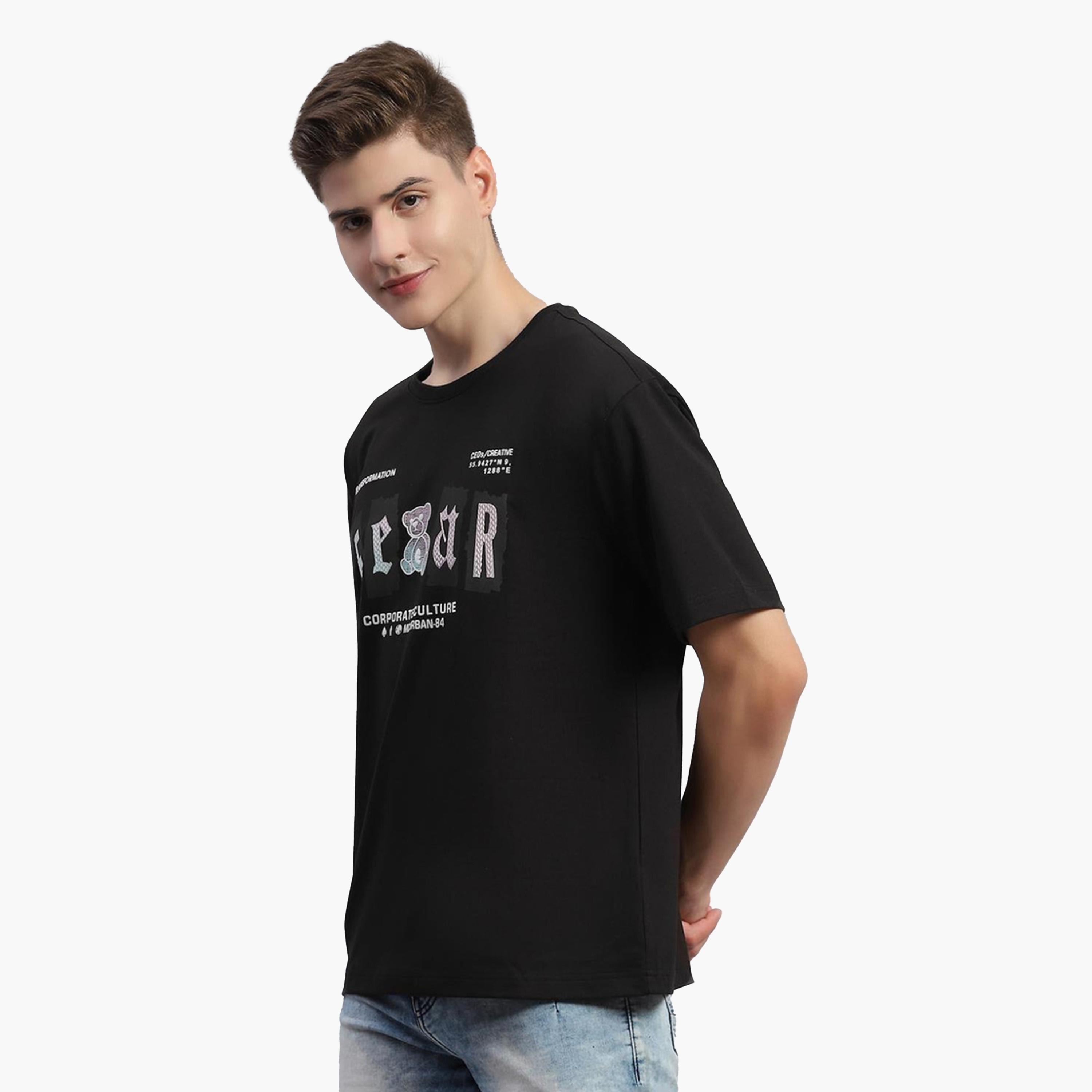 Monte Carlo X Styli Men Printed Black Round Neck Half Sleeve Regular Fit T-Shirt-men-clothing-tshirtsandpolos-tshirts-image-5