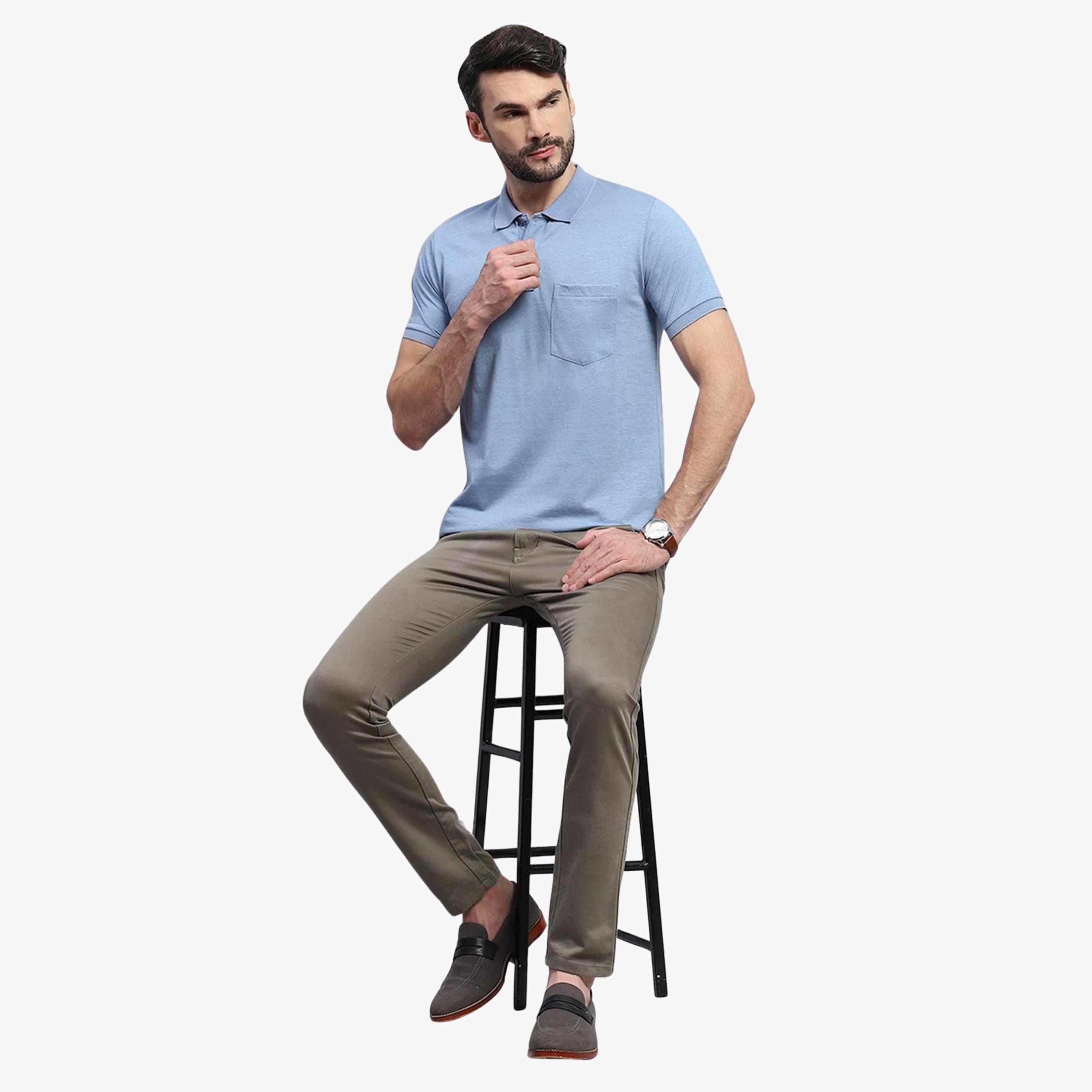 Monte Carlo X Styli Men Blue Solid Collared Neck Half sleeve T-shirt-men-clothing-tshirtsandpolos-tshirts-image-2