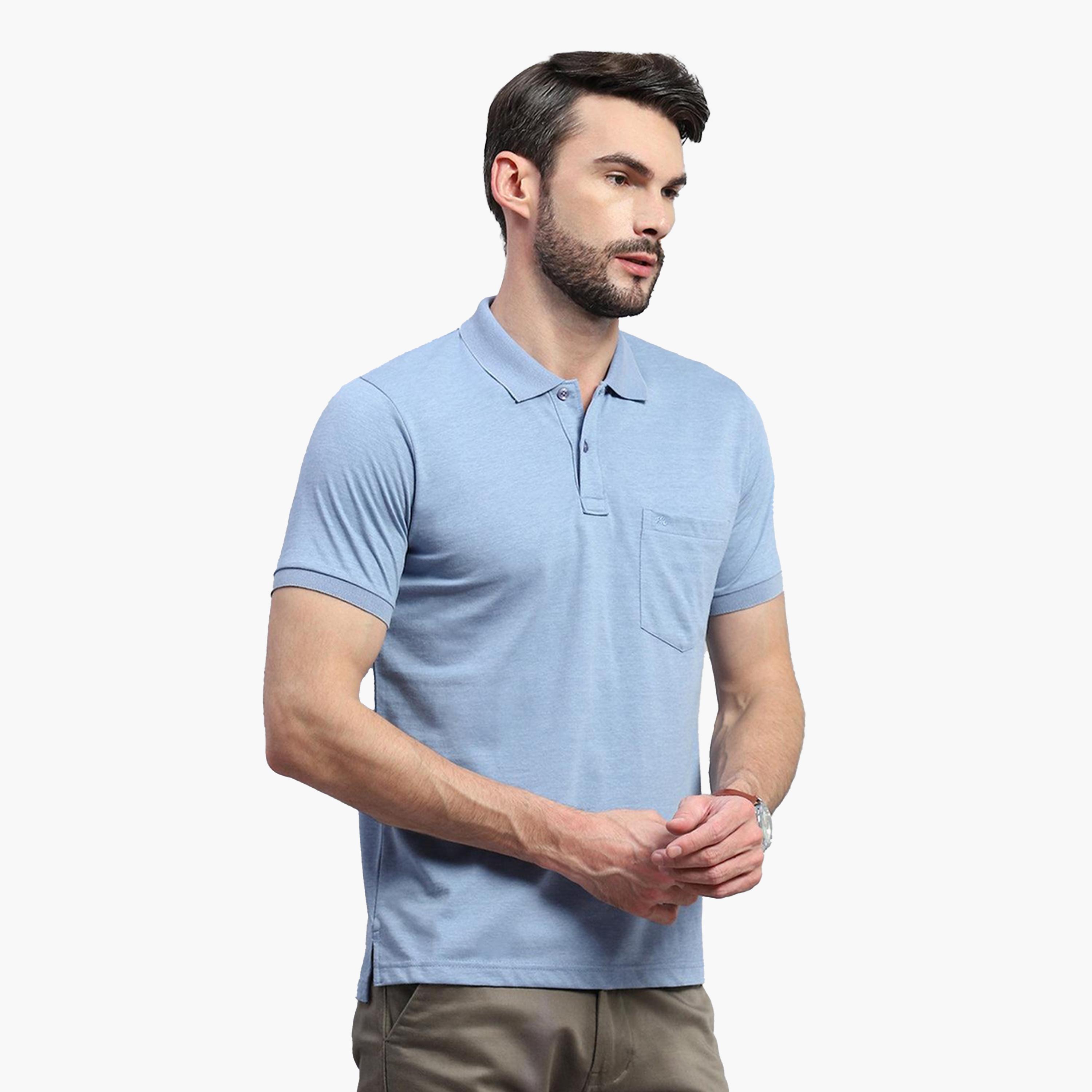 Monte Carlo X Styli Men Blue Solid Collared Neck Half sleeve T-shirt-men-clothing-tshirtsandpolos-tshirts-image-3