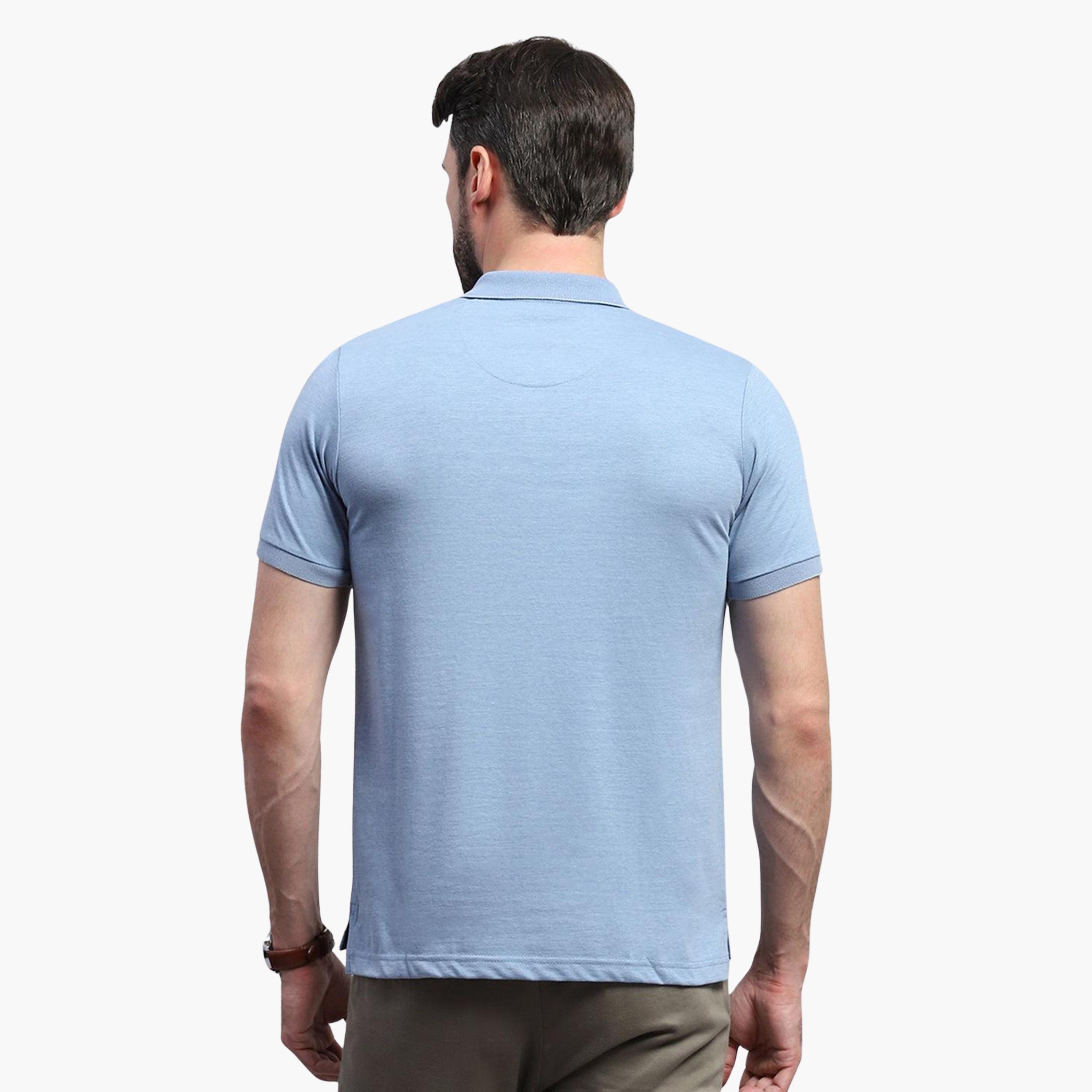 Monte Carlo X Styli Men Blue Solid Collared Neck Half sleeve T-shirt-men-clothing-tshirtsandpolos-tshirts-image-4