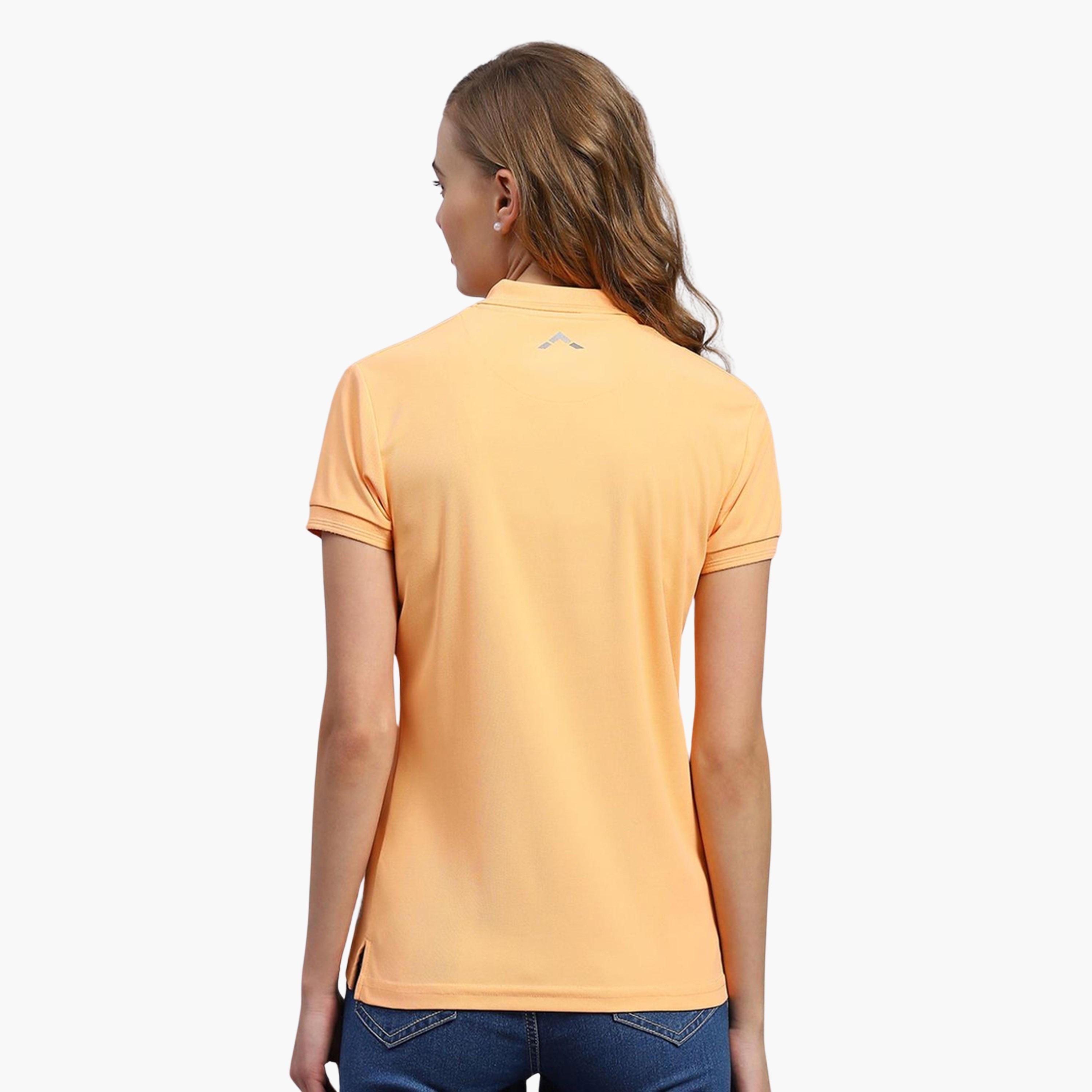روك.ات ×ستايلي - تي شيرت بولو سادة للنساء - خوخي-women-clothing-tshirts-image-4
