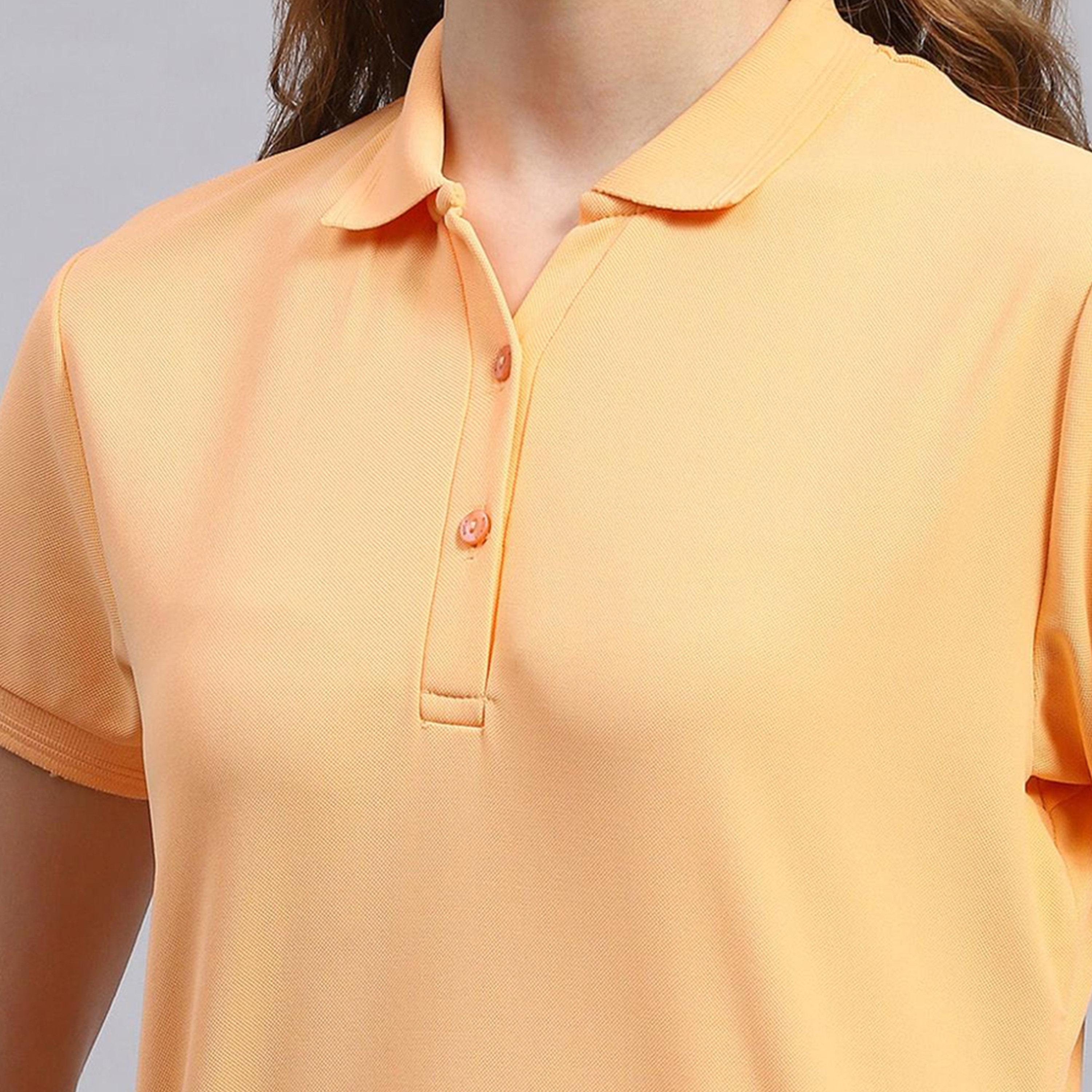 روك.ات ×ستايلي - تي شيرت بولو سادة للنساء - خوخي-women-clothing-tshirts-image-6