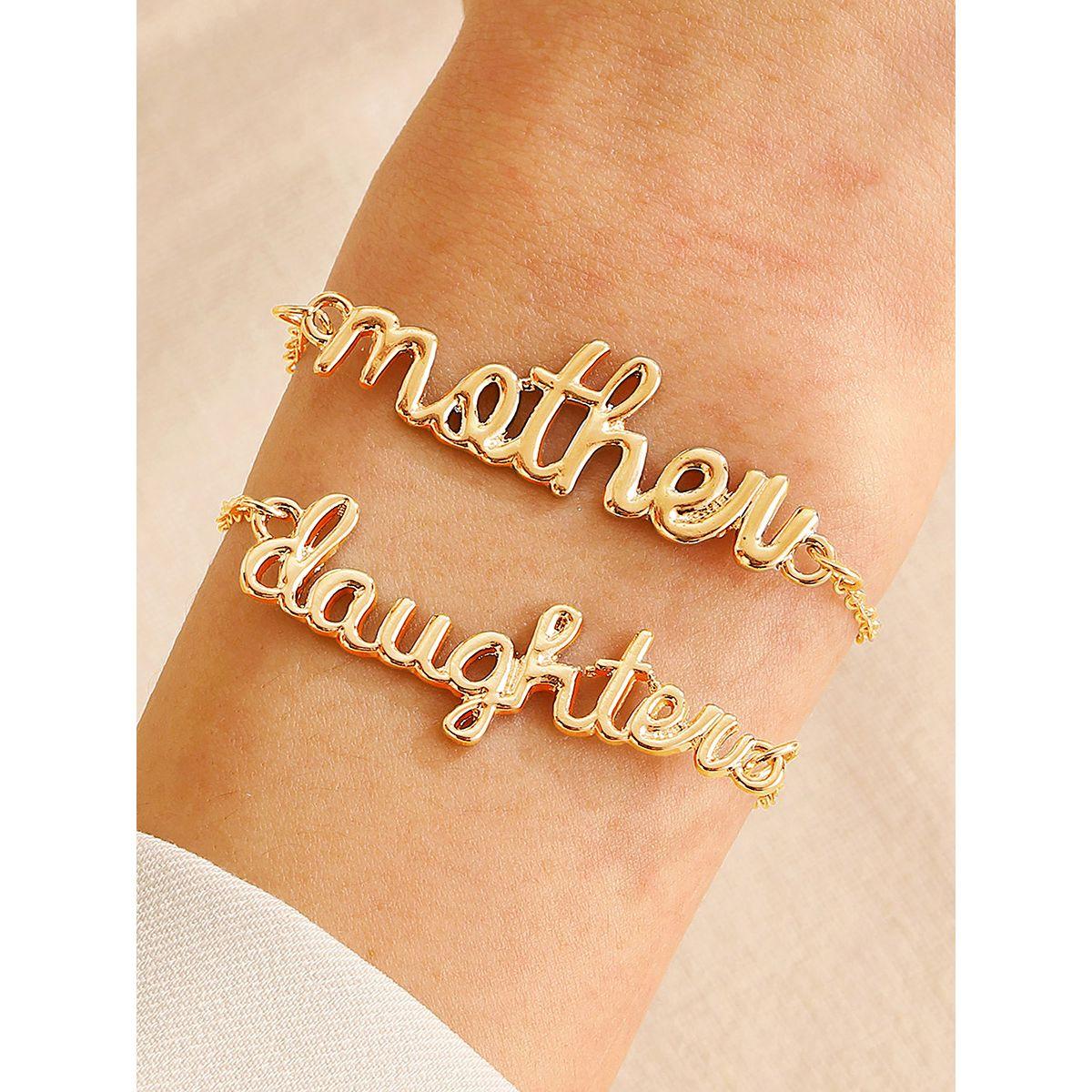 طثم من 2 - سوار يد بتفاصيل كتابة-women-watchesandjewellery-jewellery-banglesandbracelets-image-1