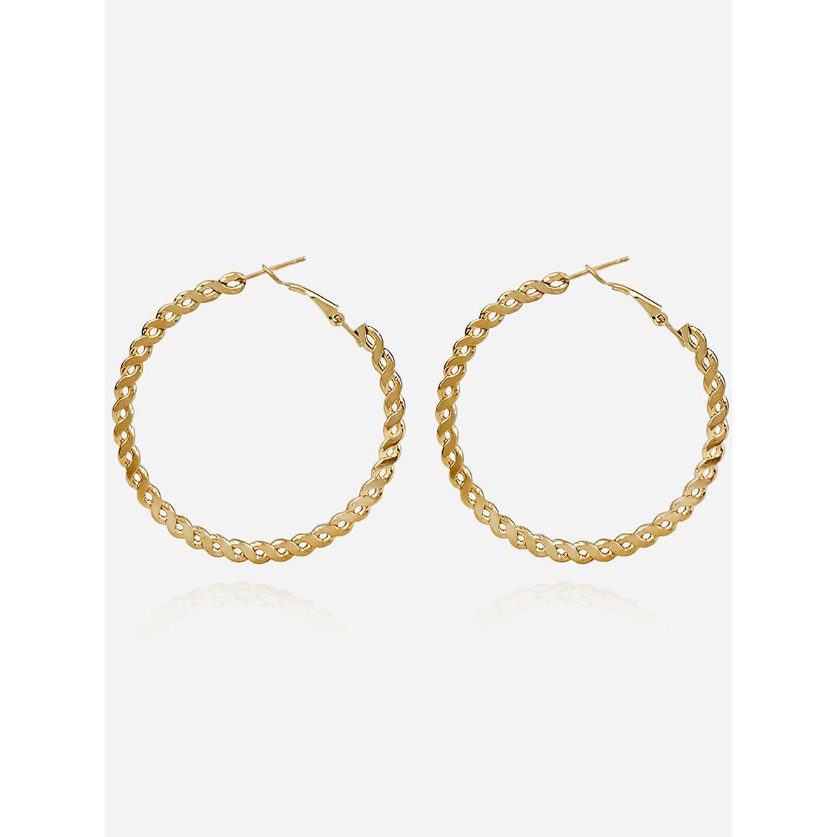 Styli Set of 3 - Textured Hoop Earrings-women-watchesandjewellery-jewellery-earrings-image-3