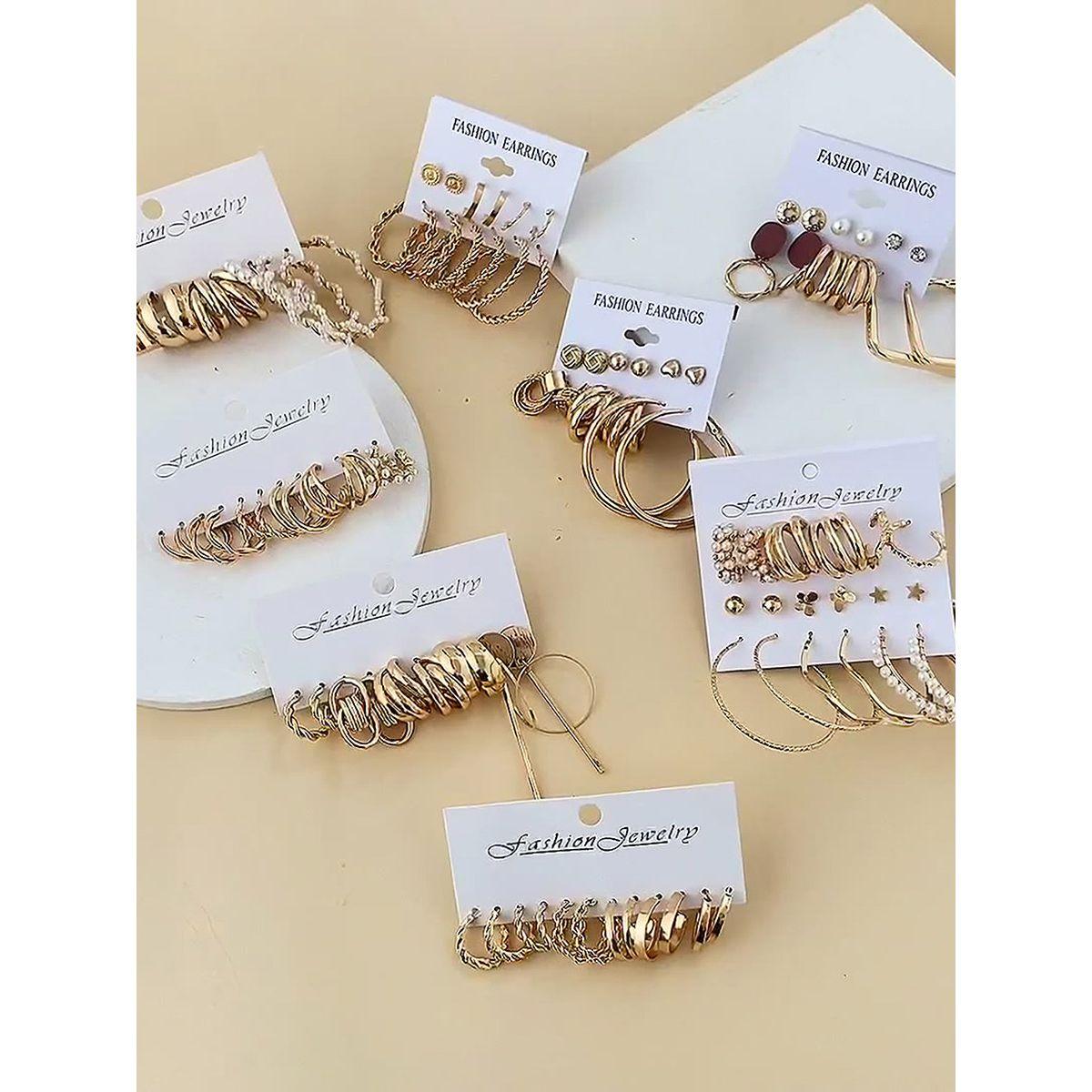 Styli Set of 3 - Textured Hoop Earrings-women-watchesandjewellery-jewellery-earrings-image-4