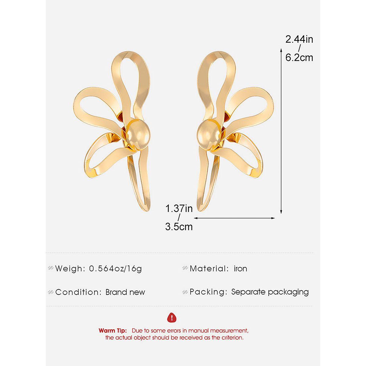 Styli Big Hollow Flower Earrings-women-watchesandjewellery-jewellery-earrings-image-4