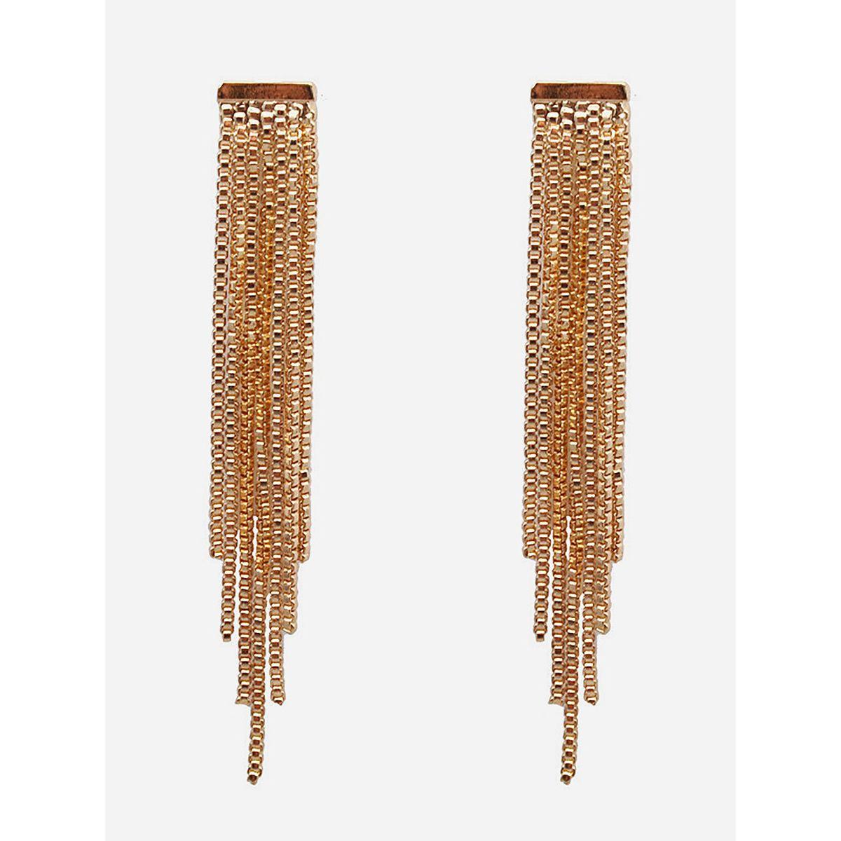 Styli Textured Tasseled Earrings-women-watchesandjewellery-jewellery-earrings-image-3