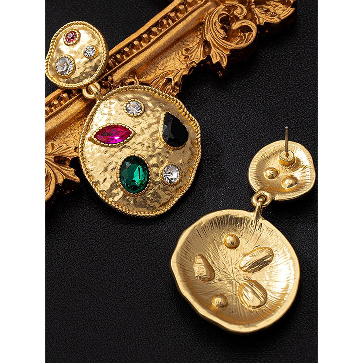 Styli Rhinestone Detail Dangle Earrings-women-watchesandjewellery-jewellery-earrings-image-5