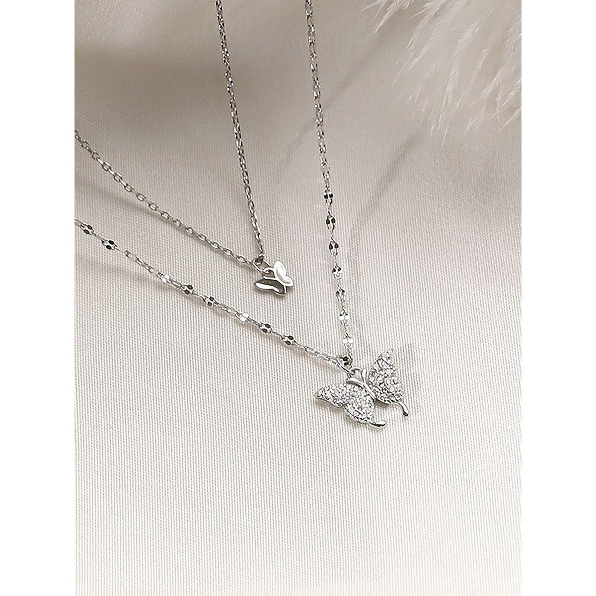 Styli Rhinestone Butterfly Layered Necklace-women-watchesandjewellery-jewellery-necklacesandpendants-image-3