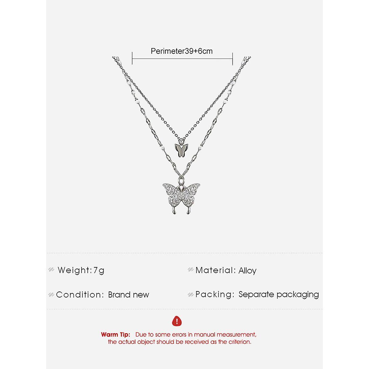 Styli Rhinestone Butterfly Layered Necklace-women-watchesandjewellery-jewellery-necklacesandpendants-image-5