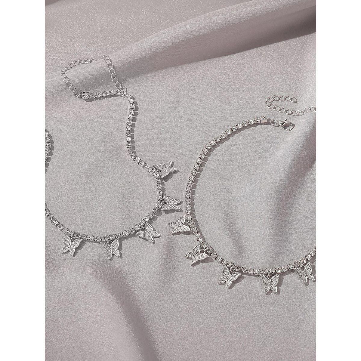 Styli Embellished Butterfly Charm Necklace-women-watchesandjewellery-jewellery-necklacesandpendants-image-2