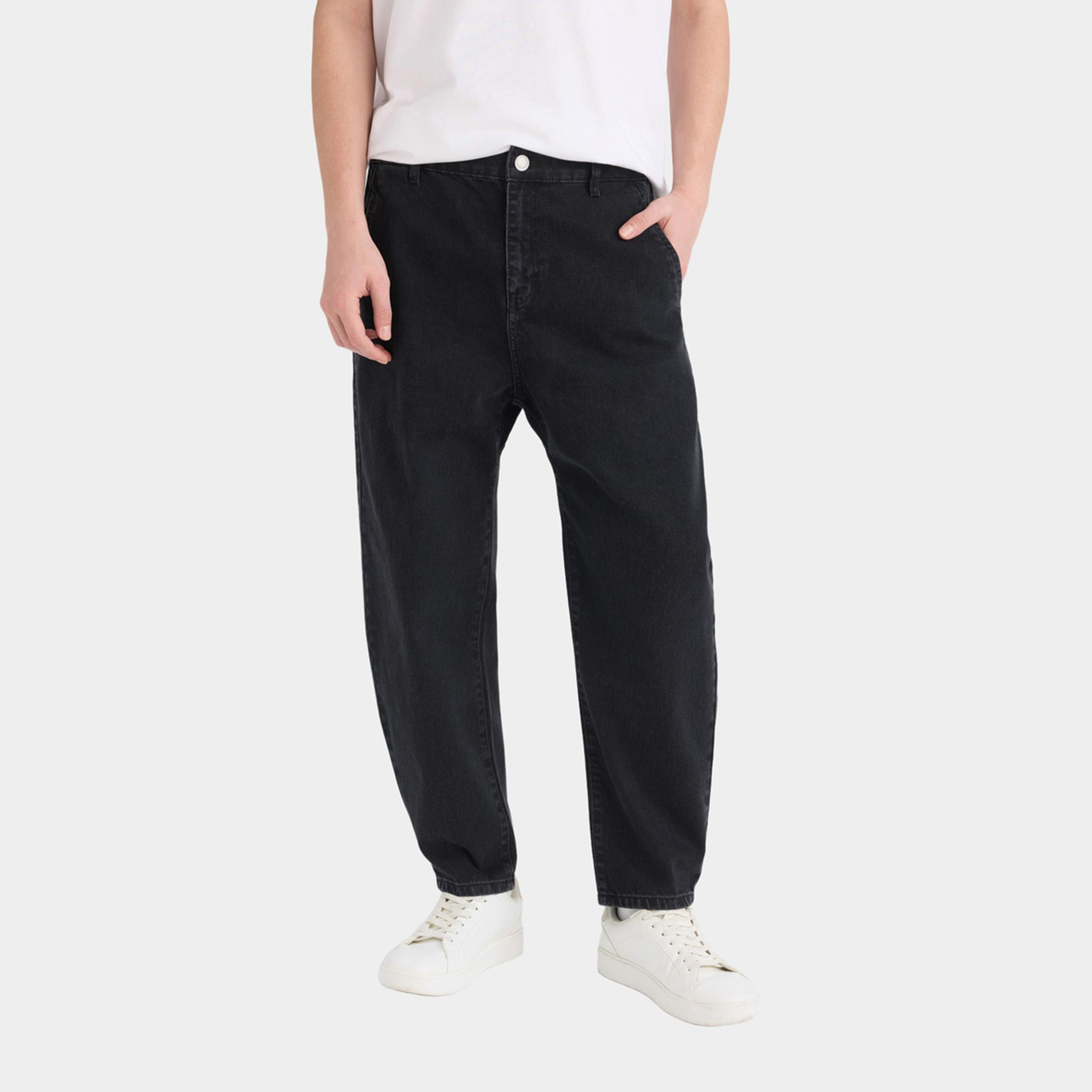 DeFacto X Styli Men's Dark Wash Black Jeans-men-clothing-bottoms-jeans-image-1