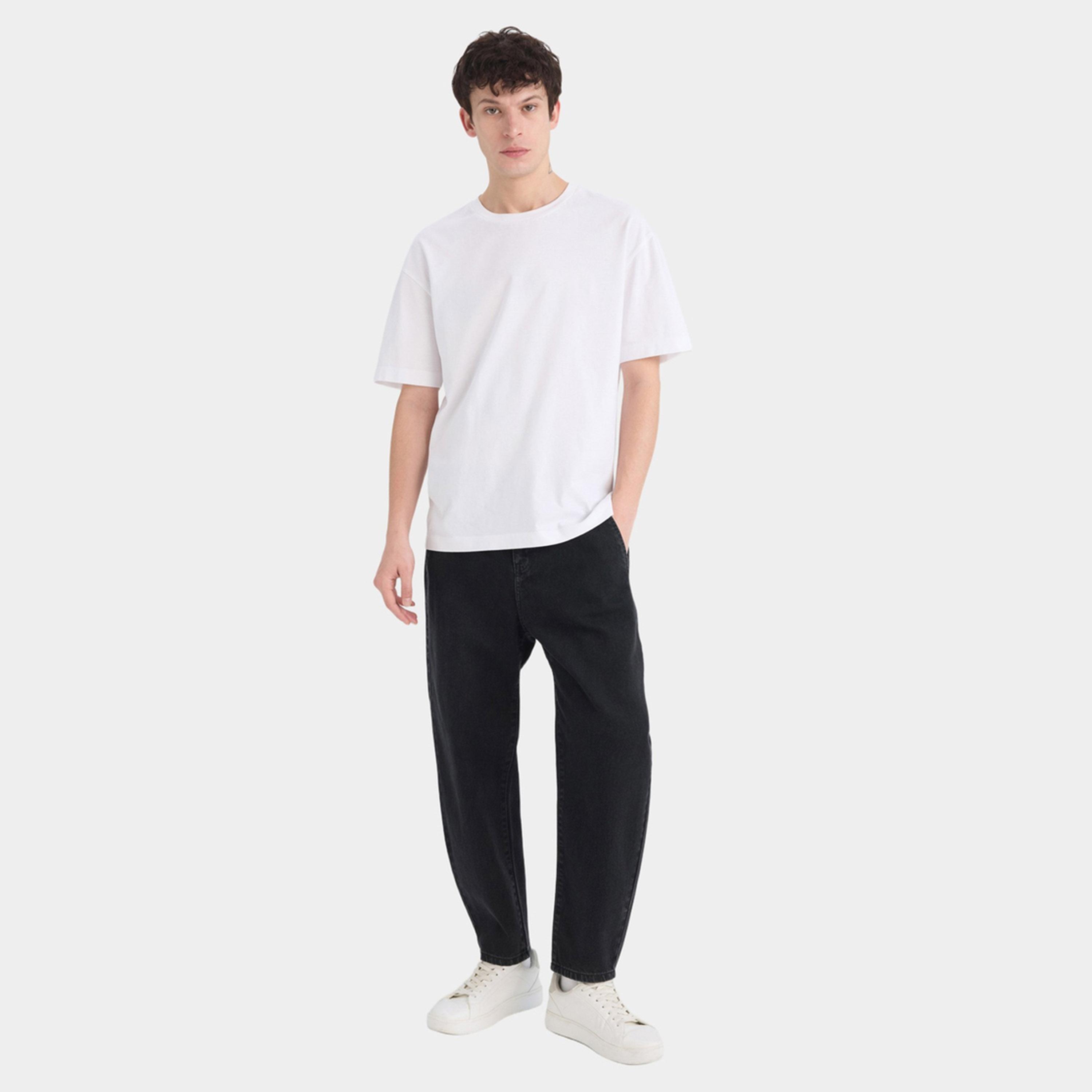 DeFacto X Styli Men's Dark Wash Black Jeans-men-clothing-bottoms-jeans-image-6