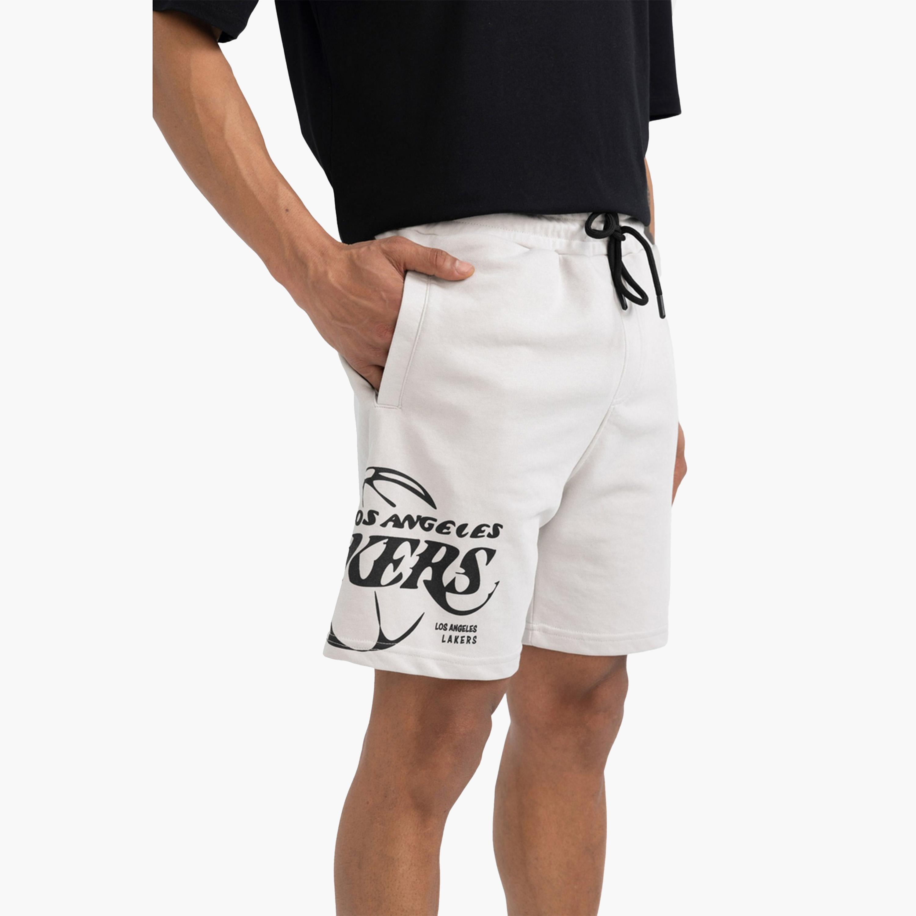 DeFacto X Styli Grey LA Lakers Logo Shorts-men-clothing-bottoms-shorts-image-5