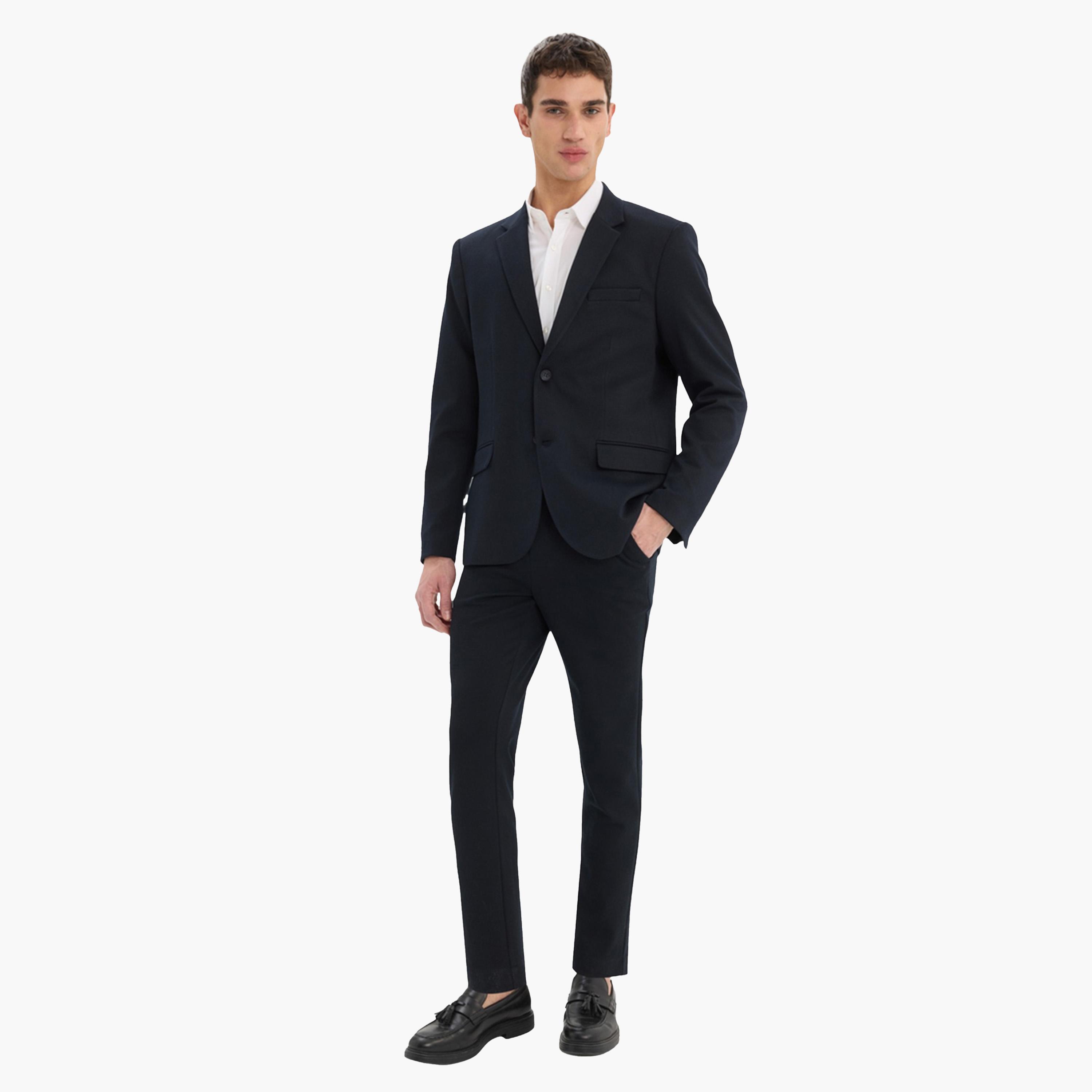 DeFacto X Styli Men Navy Blue Stright Formal Pant-men-clothing-bottoms-trousersandchinos-trousers-image-1