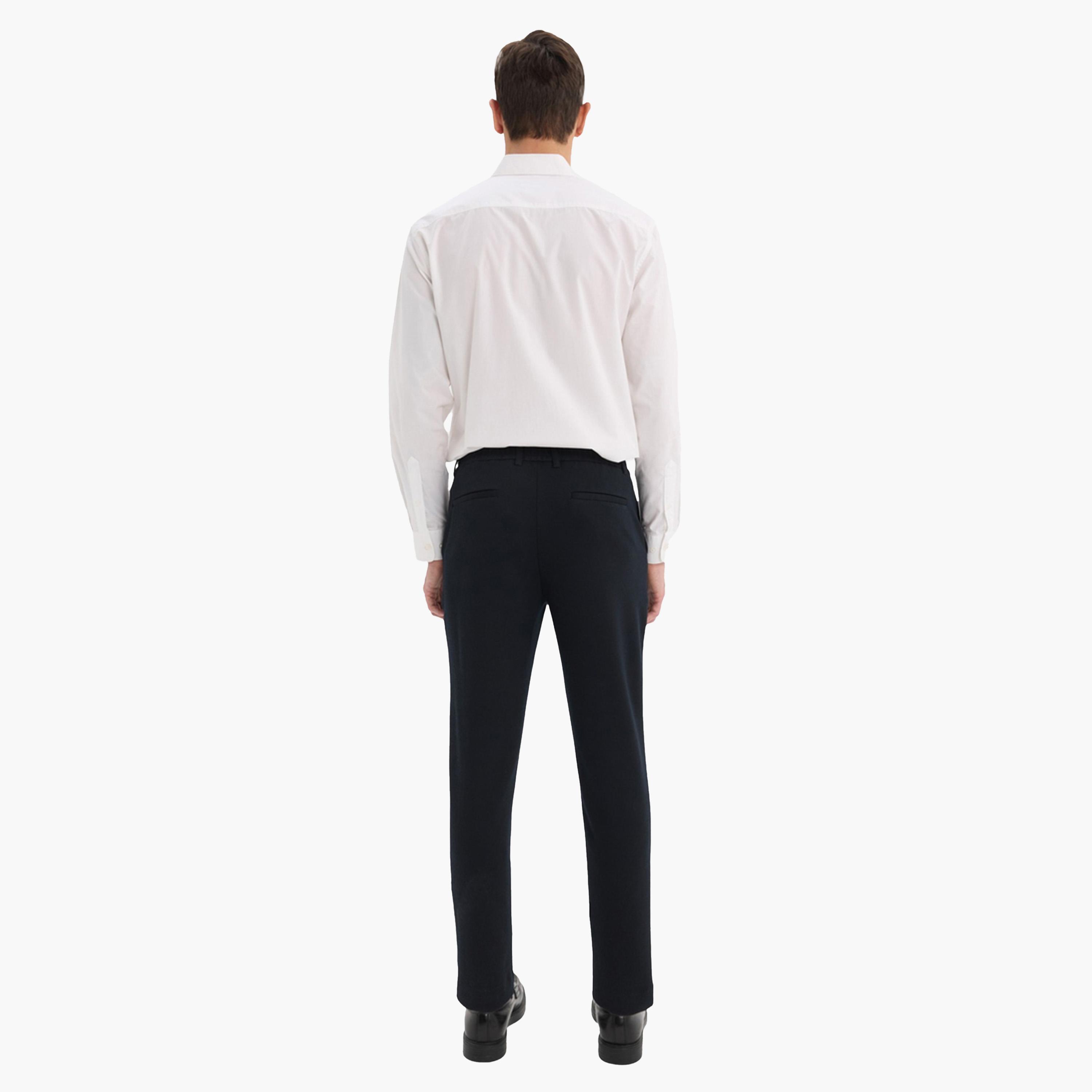 ديفاكتو × ستايلي-  بنطال رجالي رسمي مستقيم باللون الأزرق الداكن-men-clothing-bottoms-trousersandchinos-trousers-image-6