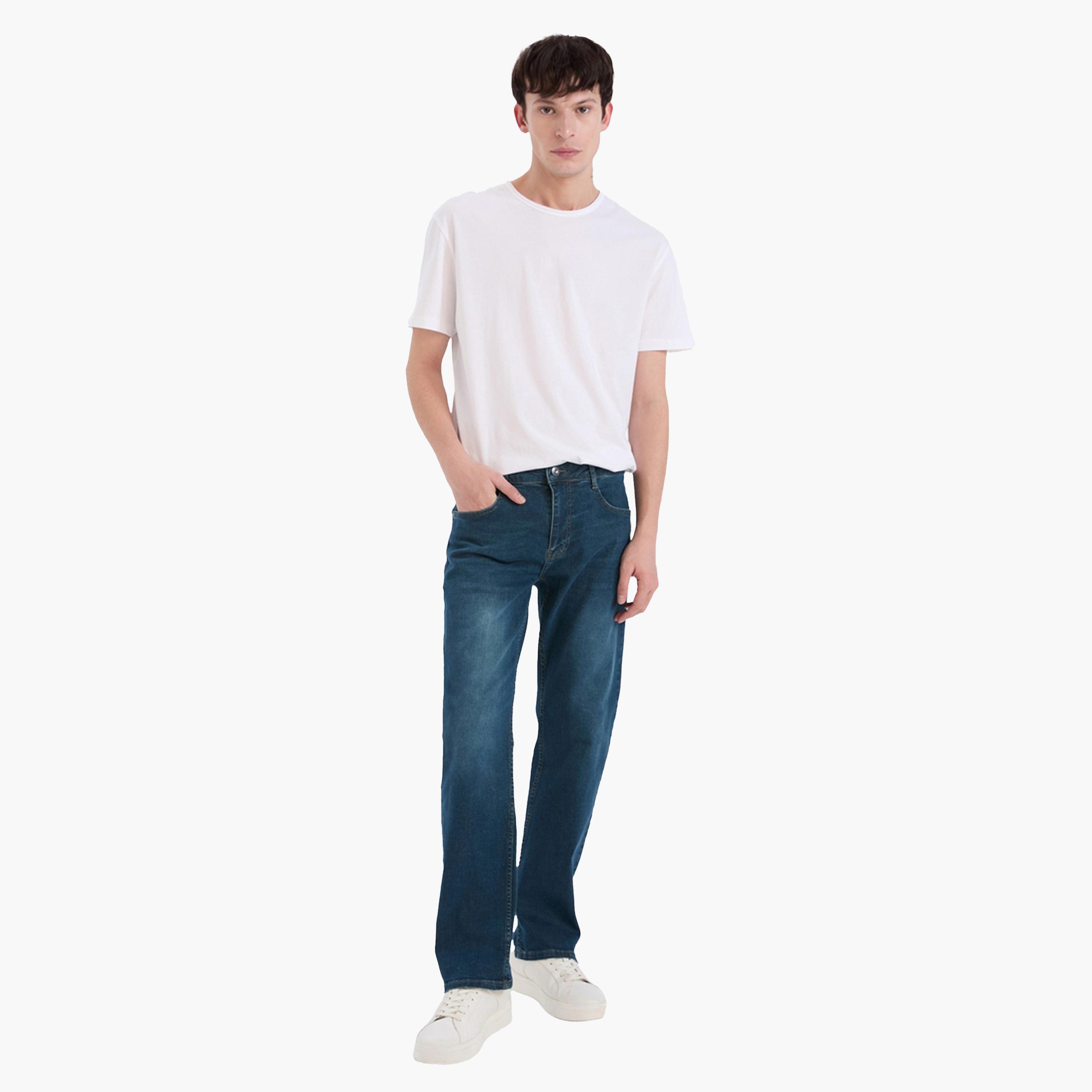 DeFacto X Styli Men's Light Wash Blue Jeans-men-clothing-bottoms-jeans-image-2