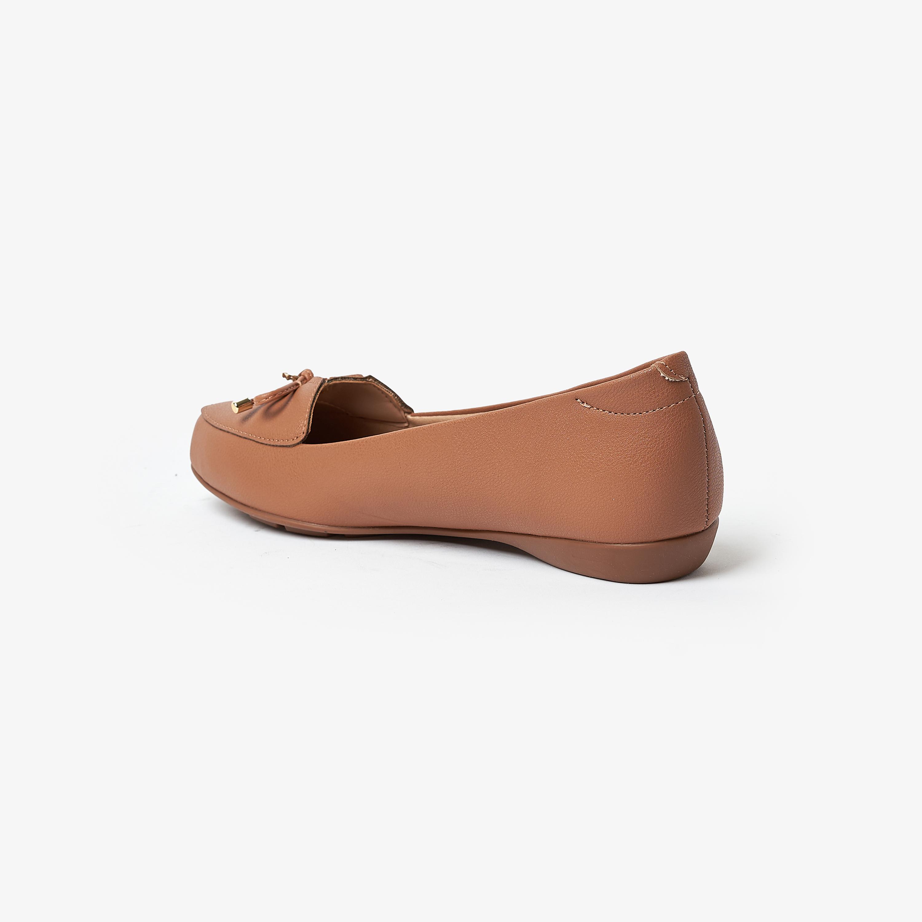 حذاء باليرينا من موداري للنساء بمقدمة مستديرة مع مزينة من فيونكة | 7016-461-21736-women-shoes-ballerinas-image-3