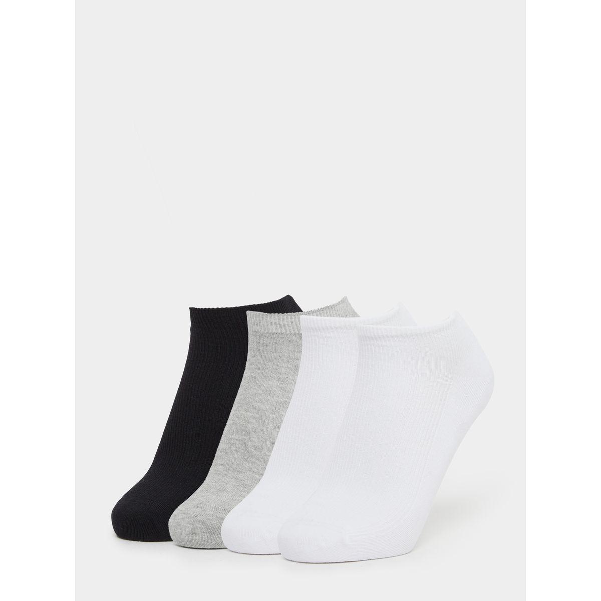 Styli Pack of 4 - Plain Ribbed Socks-women-socksandstockings-image-1