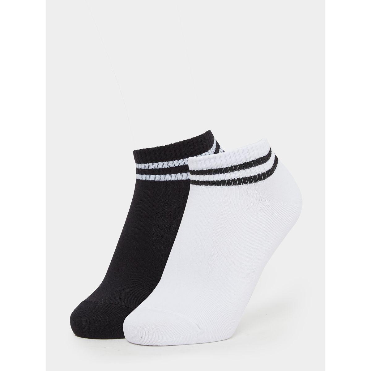 Styli Pack of 2 - Striped Cuff Socks-women-socksandstockings-image-1