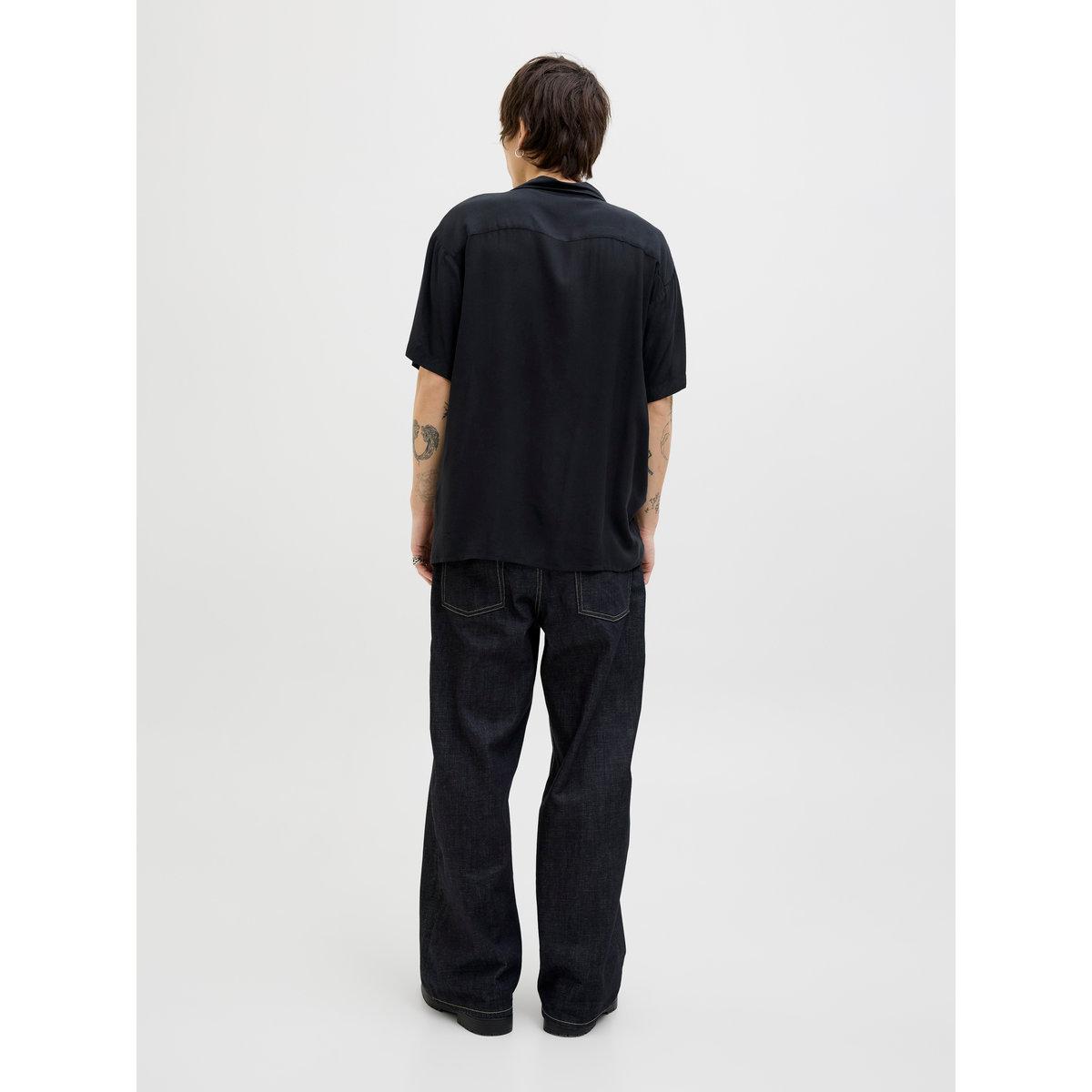Jack & Jones Solid Resort Collar Short Sleeve Shirt-men-clothing-shirts-image-4