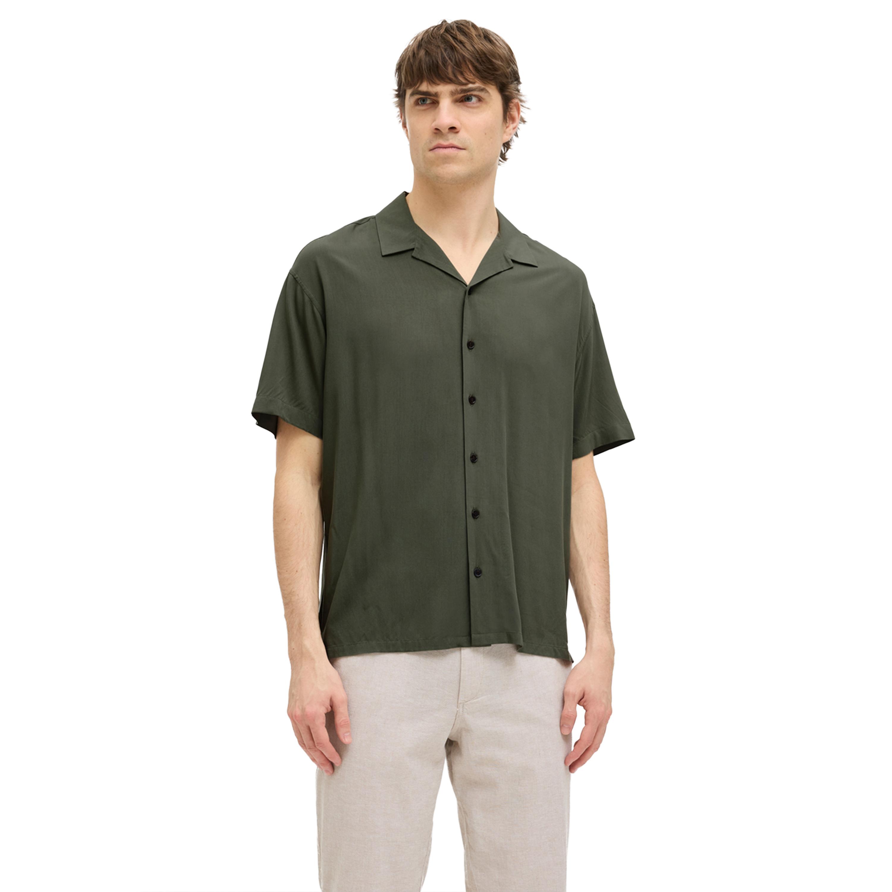 ريبيل × ستايلي - قميص بقصة عادية وياقة-men-clothing-shirts-image-1