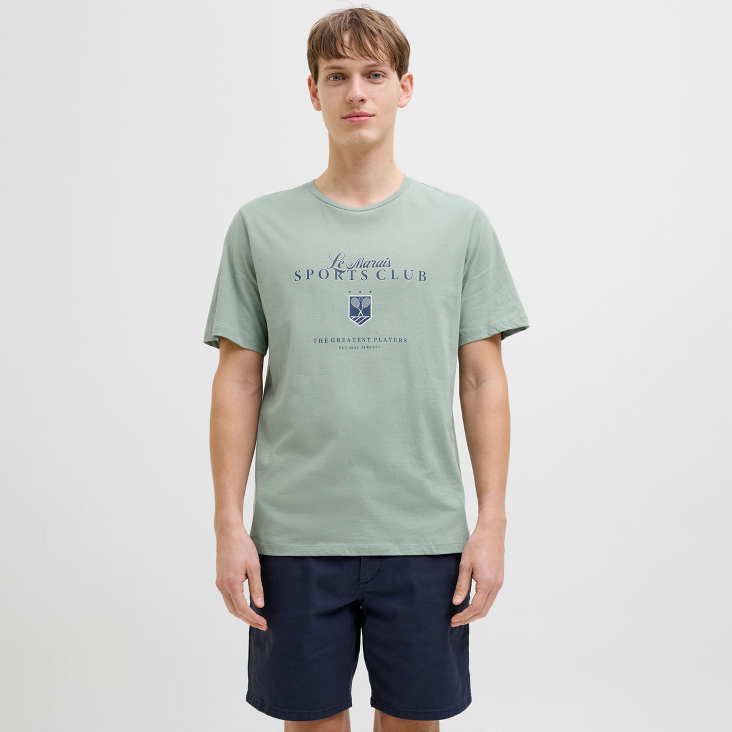 ريبيل × ستايلي - تي شيرت بطباعة شعار ورقبة دائرية وقصة عادية-men-clothing-tshirtsandpolos-tshirts-image-1
