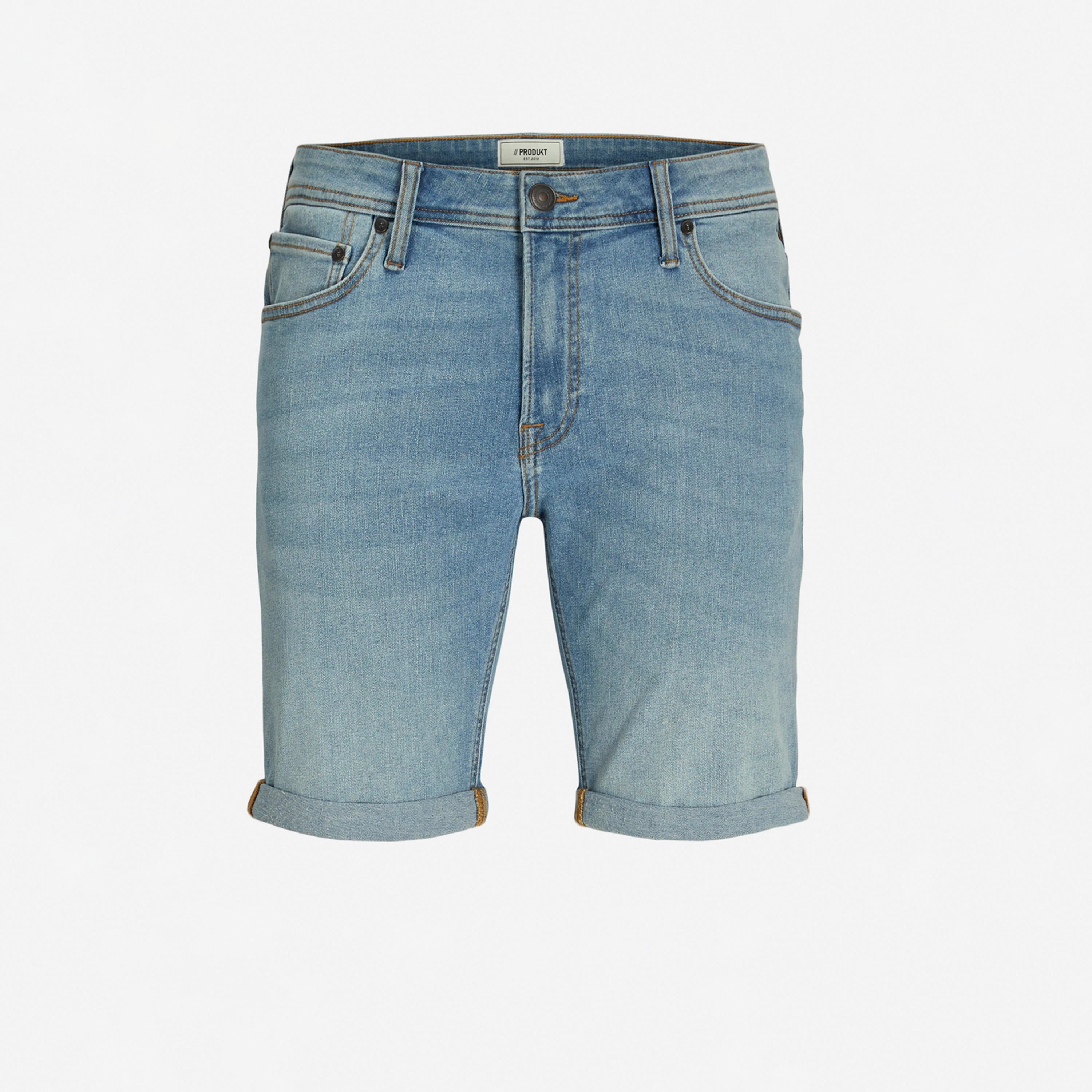 برودكت - شورت جينز متوسط الارتفاع بقصّة عادية-men-clothing-bottoms-shorts-image-1