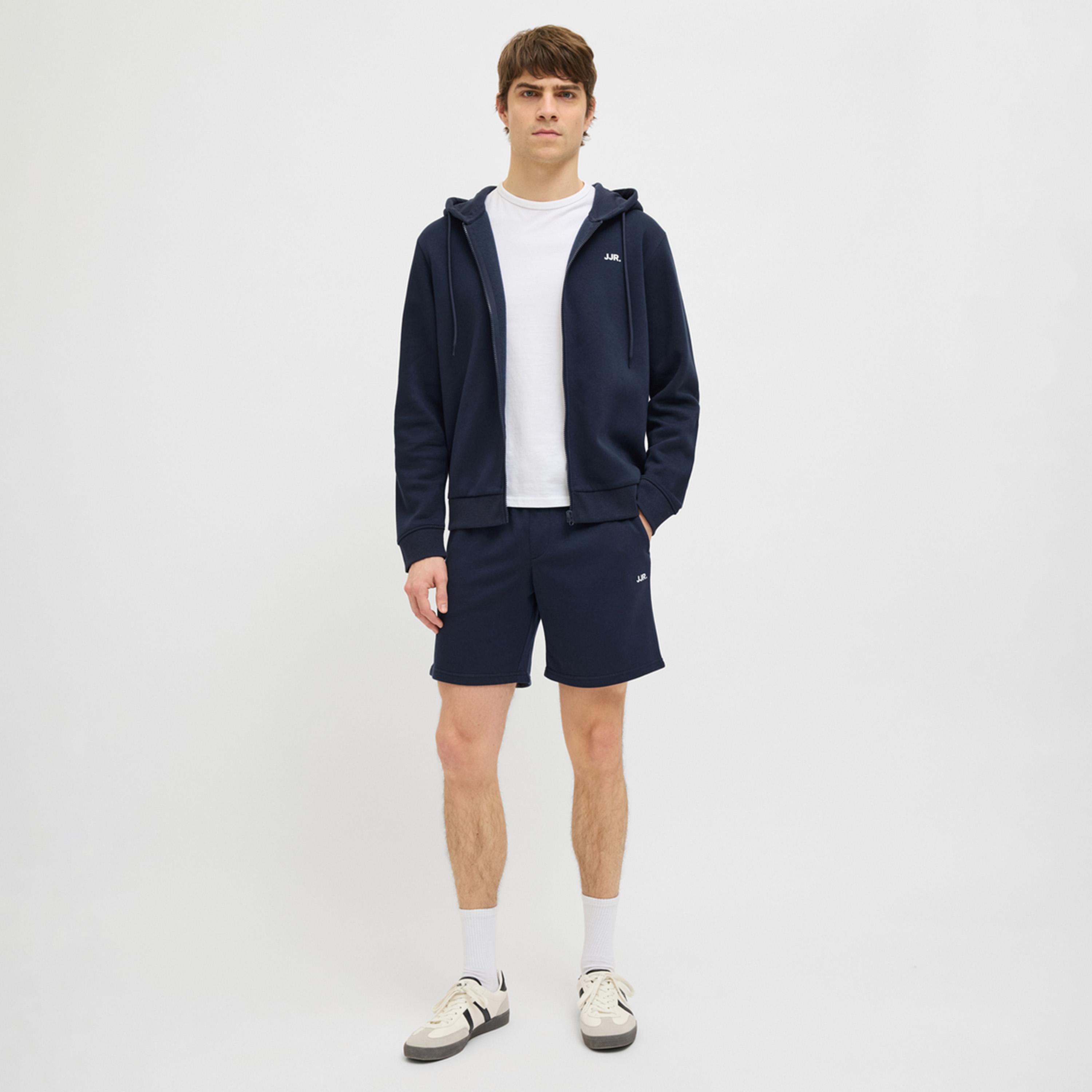REBEL x Styli Solid Mid Rise Regular Fit Shorts-men-clothing-bottoms-shorts-image-2