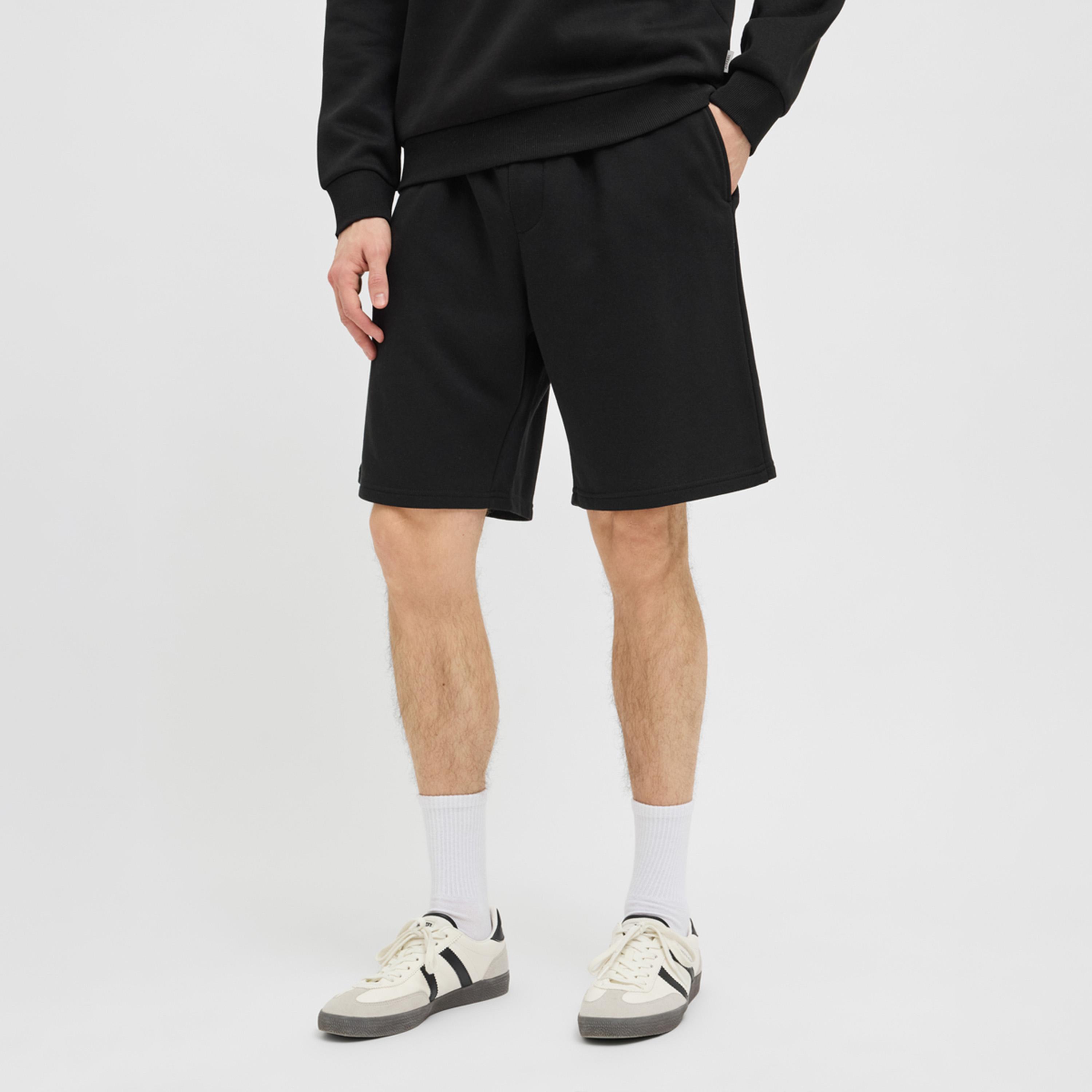 REBEL x Styli Solid Mid Rise Regular Fit Shorts-men-clothing-bottoms-shorts-image-1