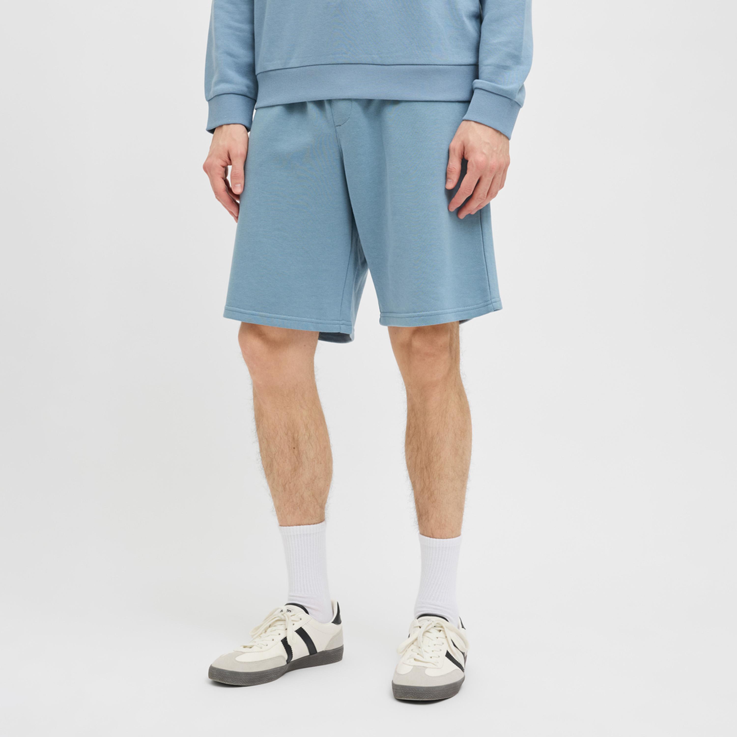 REBEL x Styli Solid Mid Rise Regular Fit Shorts-men-clothing-bottoms-shorts-image-1