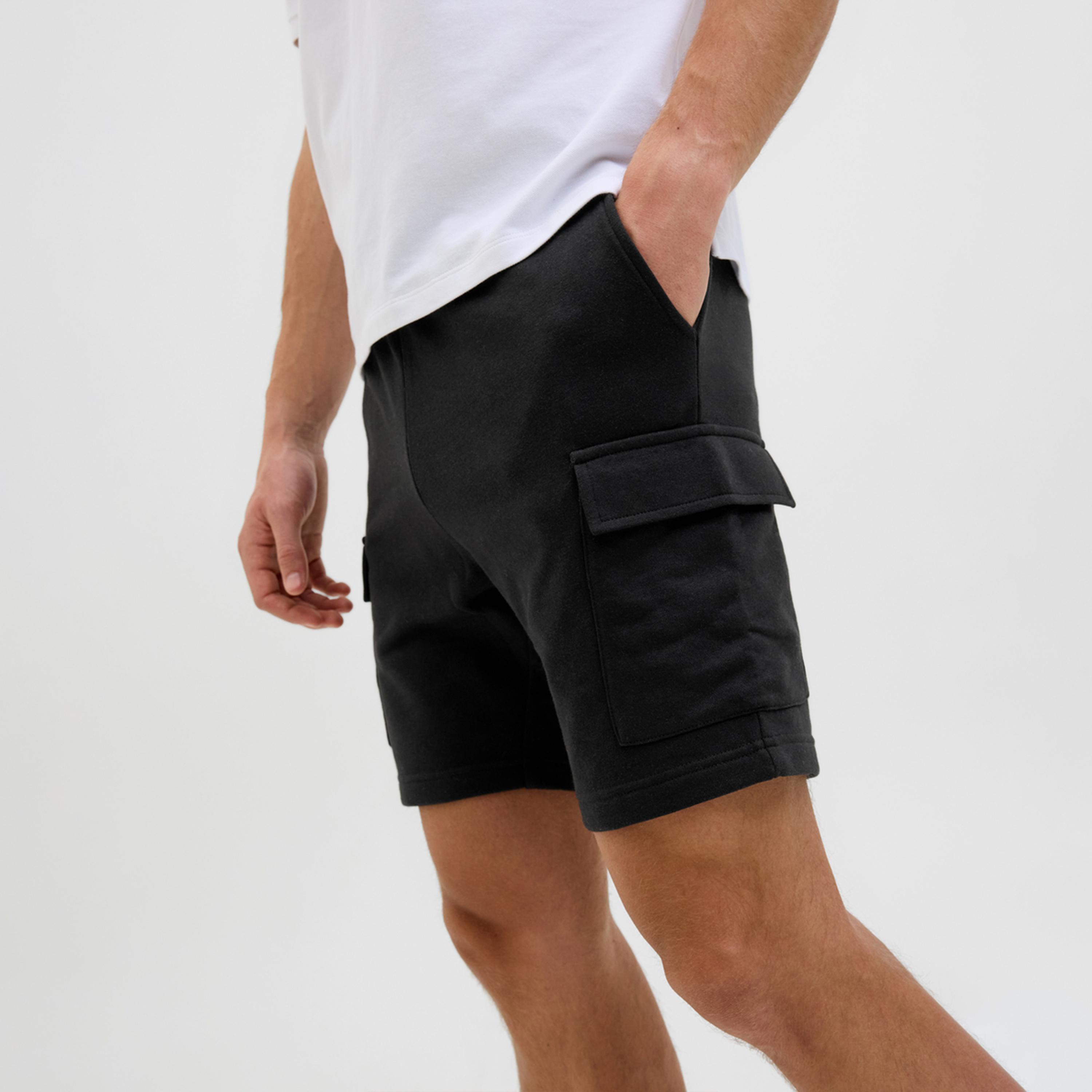 ريبيل × ستايلي - شورت كارغو متوسط الارتفاع بقصّة عادية-men-clothing-bottoms-shorts-image-4