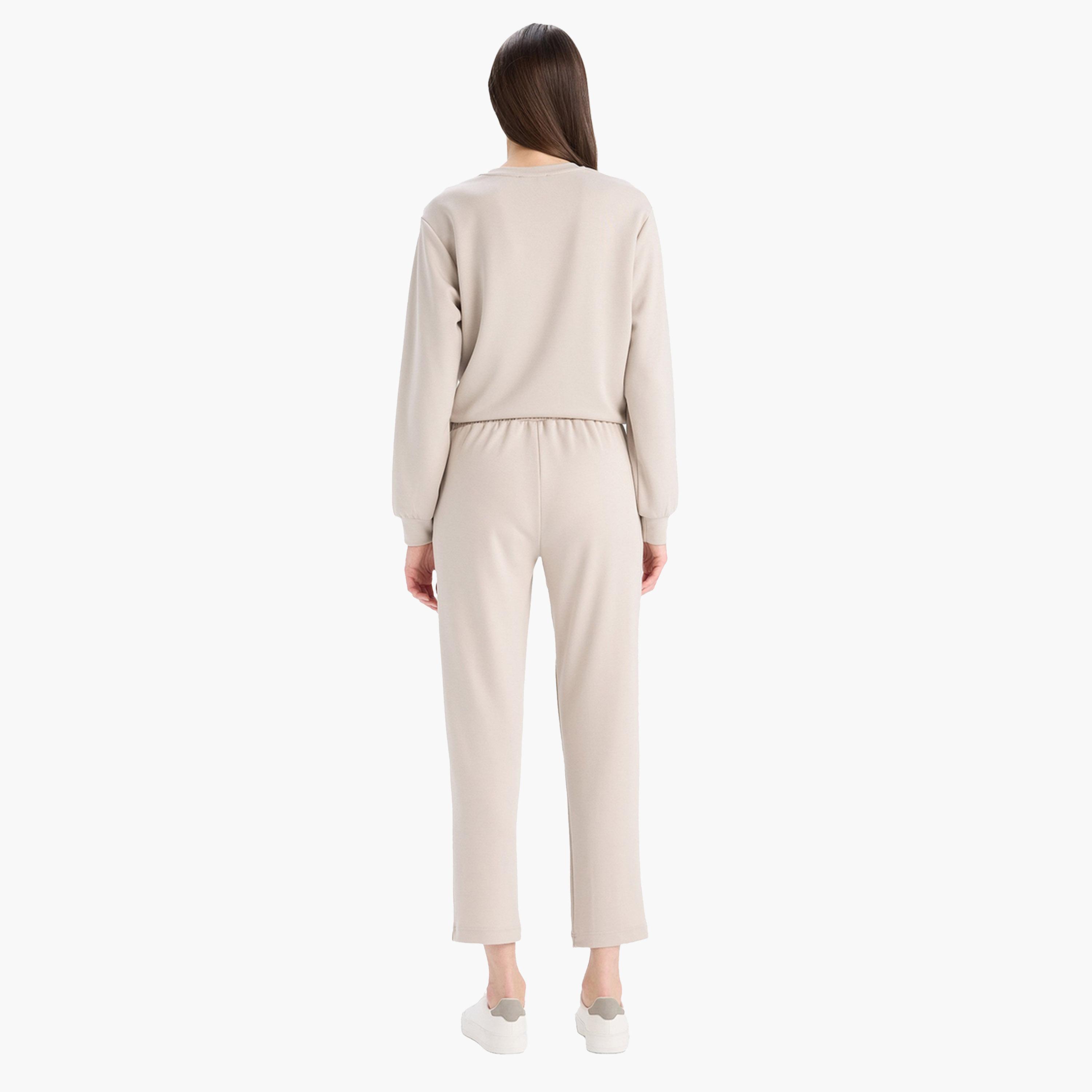 DeFacto X Styli Women Beige Regular Fit Flexible Waist Pant-women-clothing-bottoms-trousers-image-6