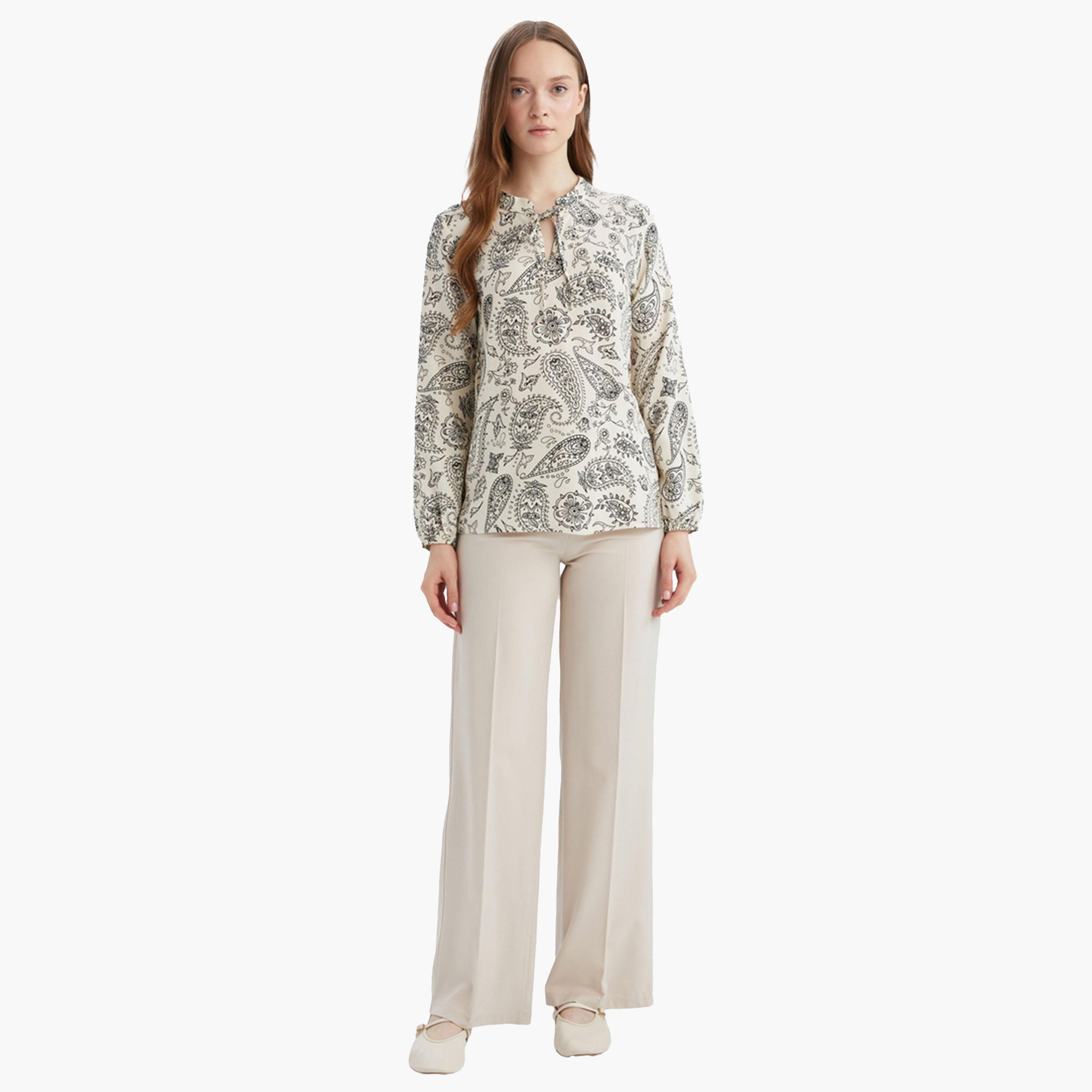 DeFacto X Styli Women Black Printed Blouse-women-clothing-shirtsandblouses-blouses-image-2