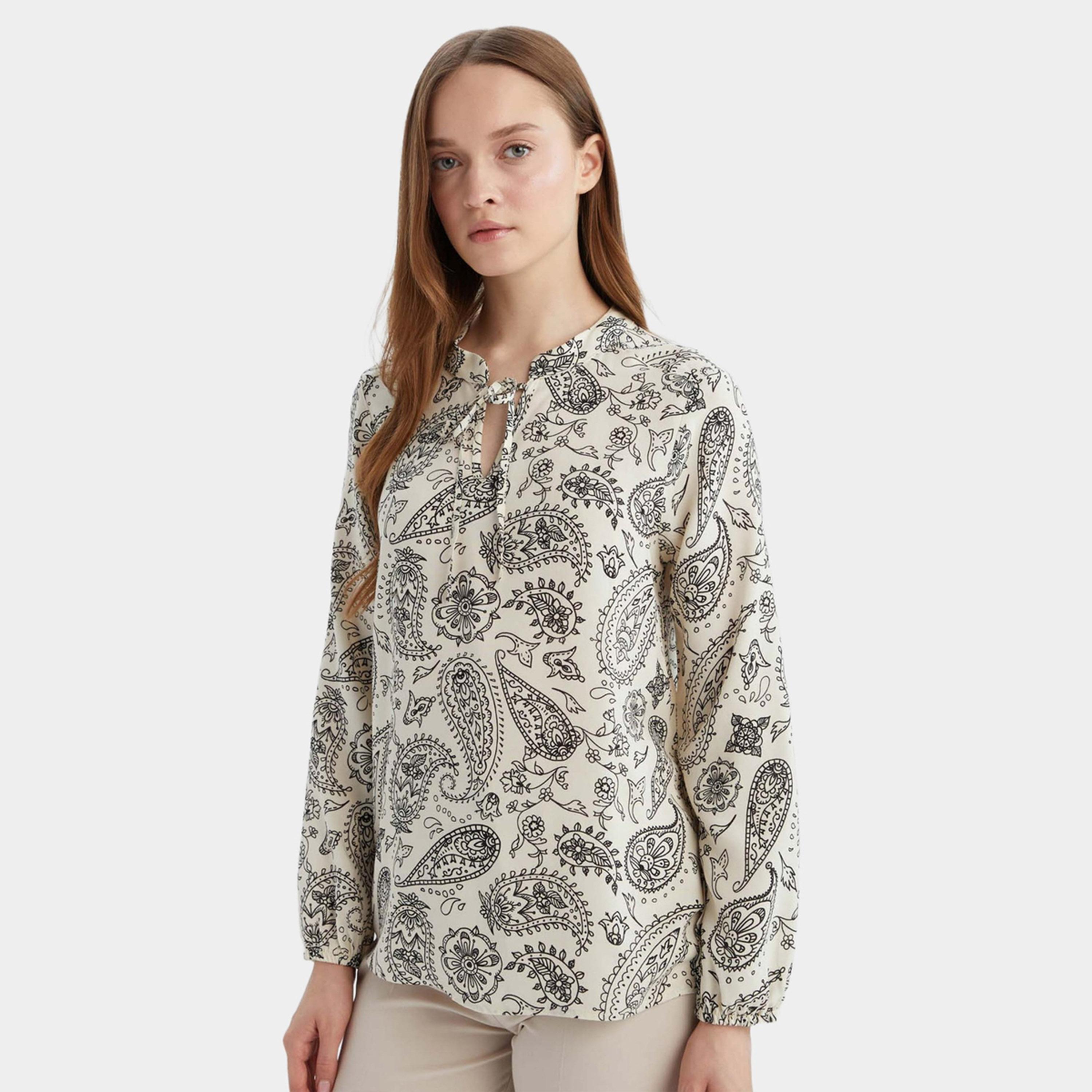 DeFacto X Styli Women Black Printed Blouse-women-clothing-shirtsandblouses-blouses-image-3