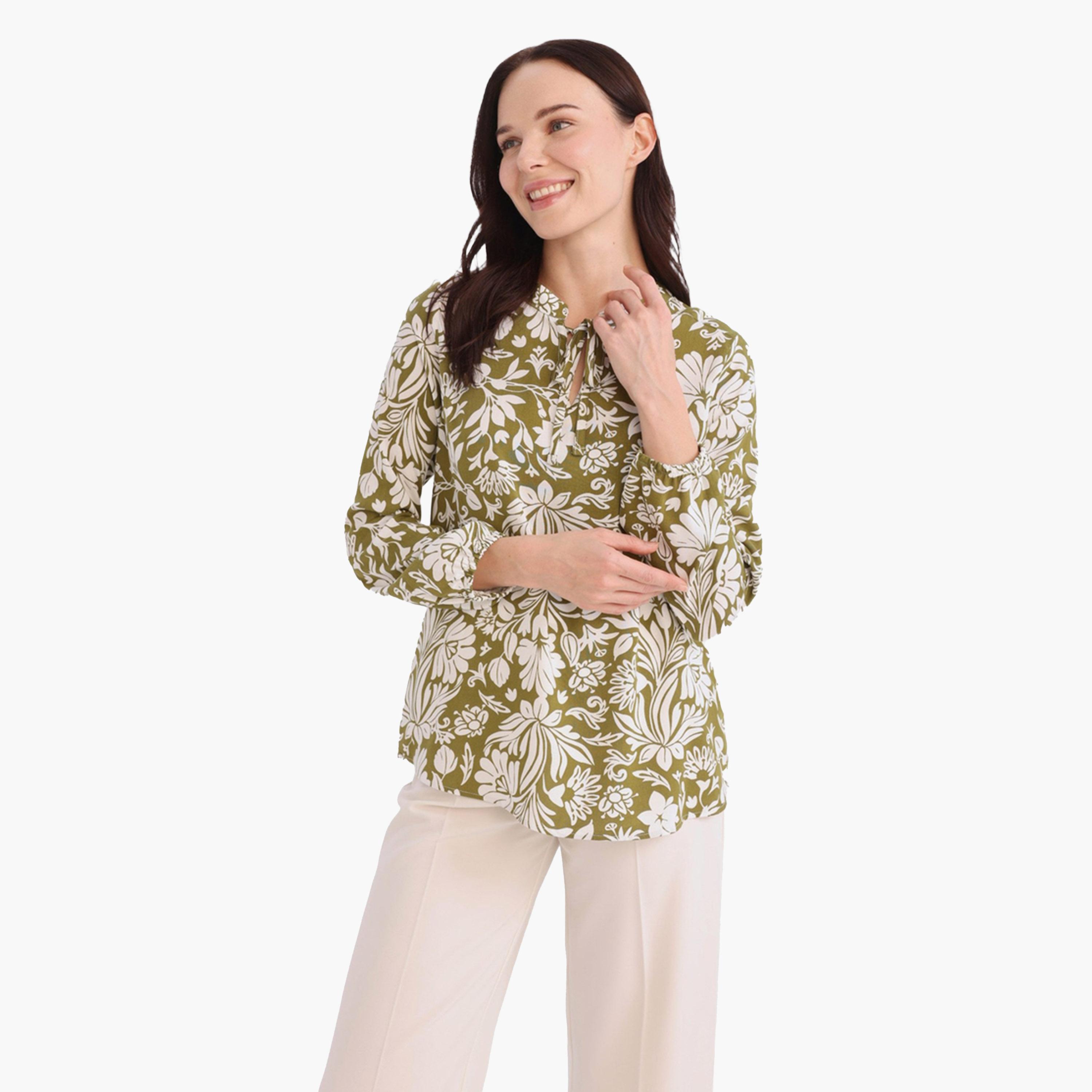 DeFacto X Styli Regular Fit Crew Neck Long Sleeve Blouse-women-clothing-shirtsandblouses-blouses-image-6