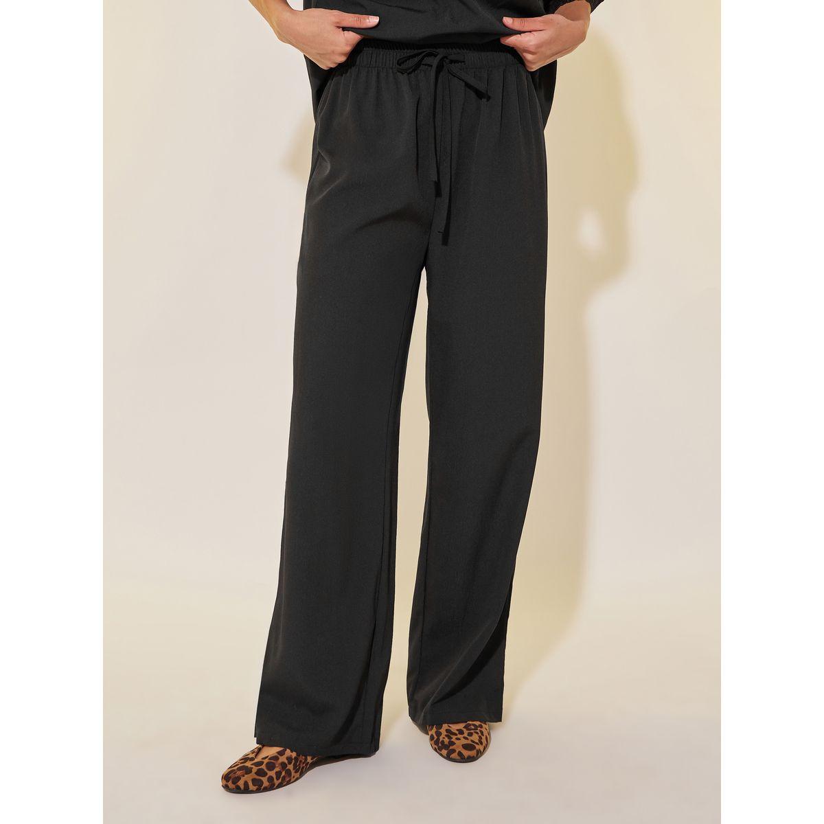 Styli Lace Detail Short Sleeve Top and Pants Co-Ords-women-clothing-coordsets-image-5