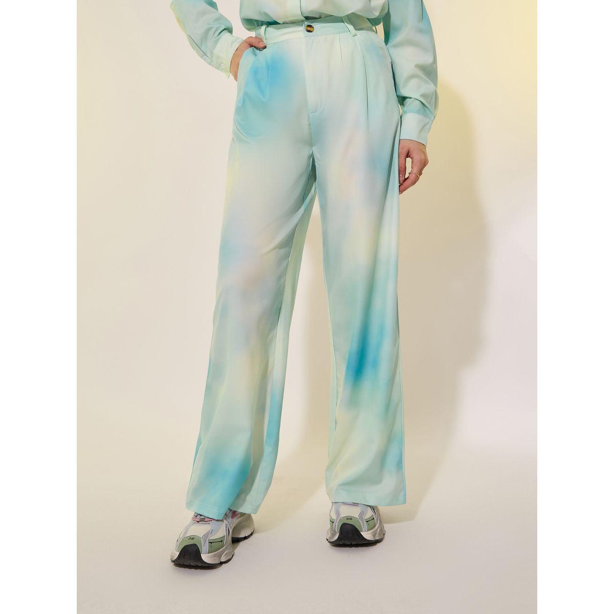 Styli Dye Print Long Sleeve Shirt and Pants Co-Ords-women-clothing-coordsets-image-4