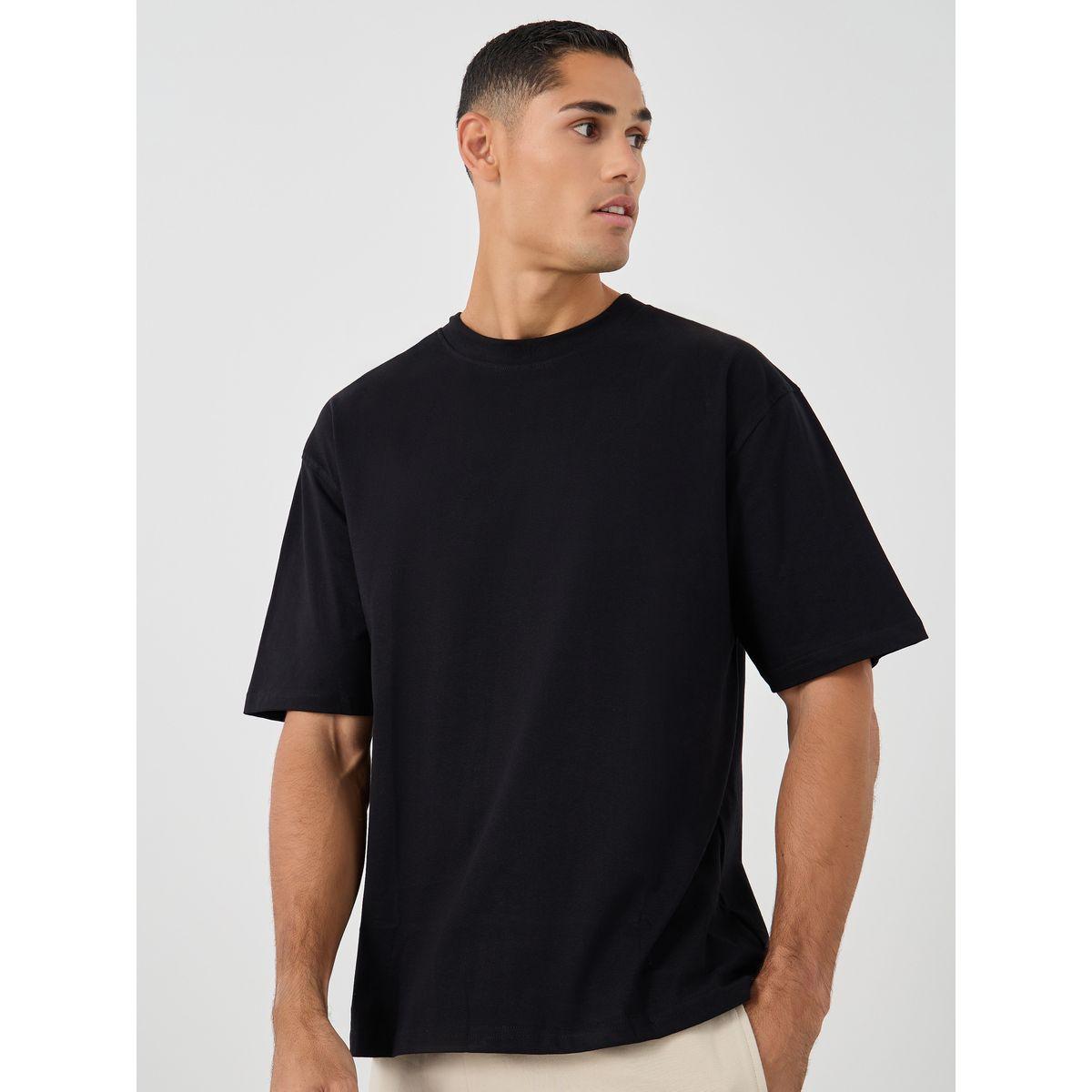 Styli Pack of 2 - Heavy Cotton Jersey Oversized Mock Neck T-Shirt-men-clothing-tshirtsandpolos-tshirts-image-2
