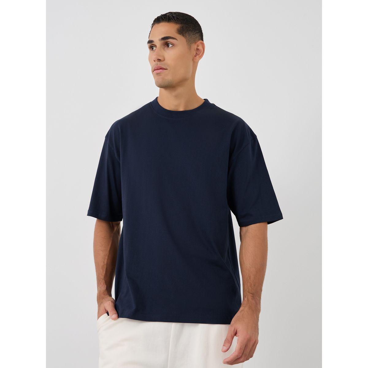 Styli Pack of 2 - Heavy Cotton Jersey Oversized Mock Neck T-Shirt-men-clothing-tshirtsandpolos-tshirts-image-2