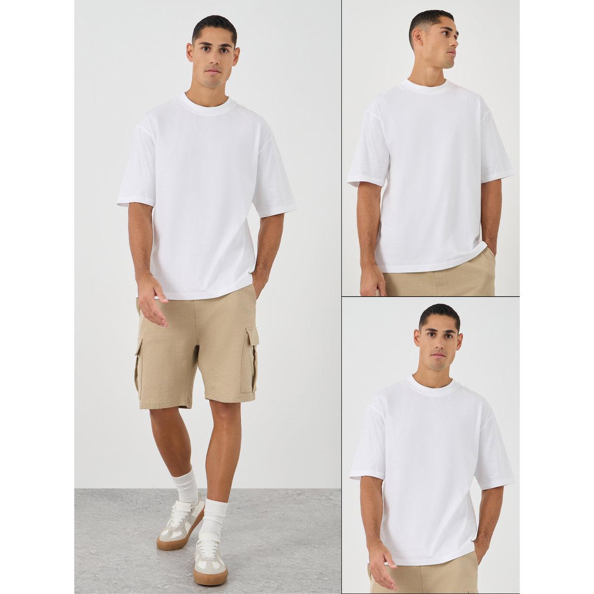 Styli Pack of 2 - Heavy Cotton Jersey Oversized Mock Neck T-Shirt-men-clothing-tshirtsandpolos-tshirts-image-1