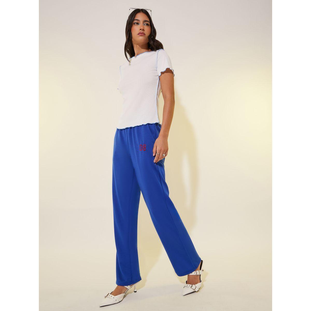 Styli Embroidered Detail Wide Leg Joggers with Drawstring Waist-women-clothing-bottoms-joggers-image-3