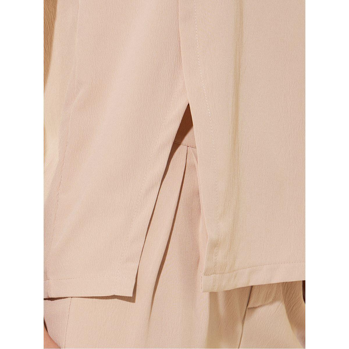Styli Solid Short Sleeve Asymmetric Top and Pants Co-Ords-women-clothing-coordsets-image-4