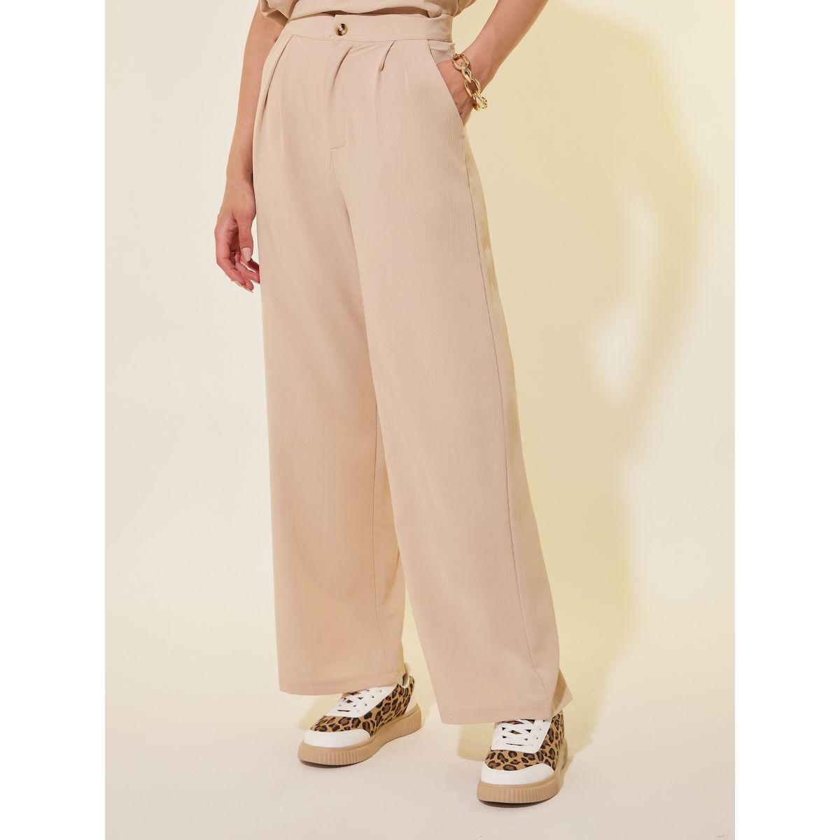 Styli Solid Short Sleeve Asymmetric Top and Pants Co-Ords-women-clothing-coordsets-image-5